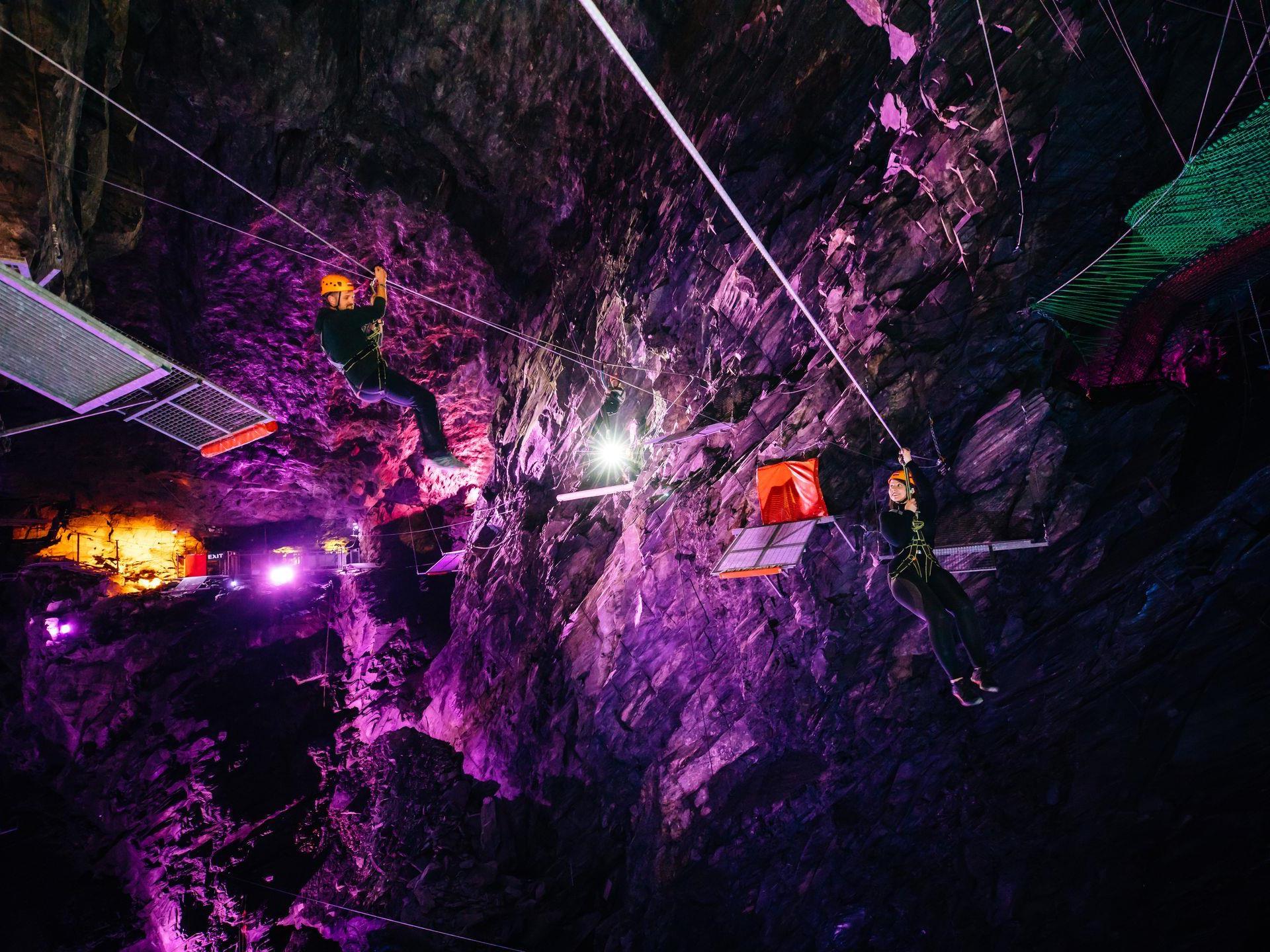 Take on the challenge of Zip World Caverns