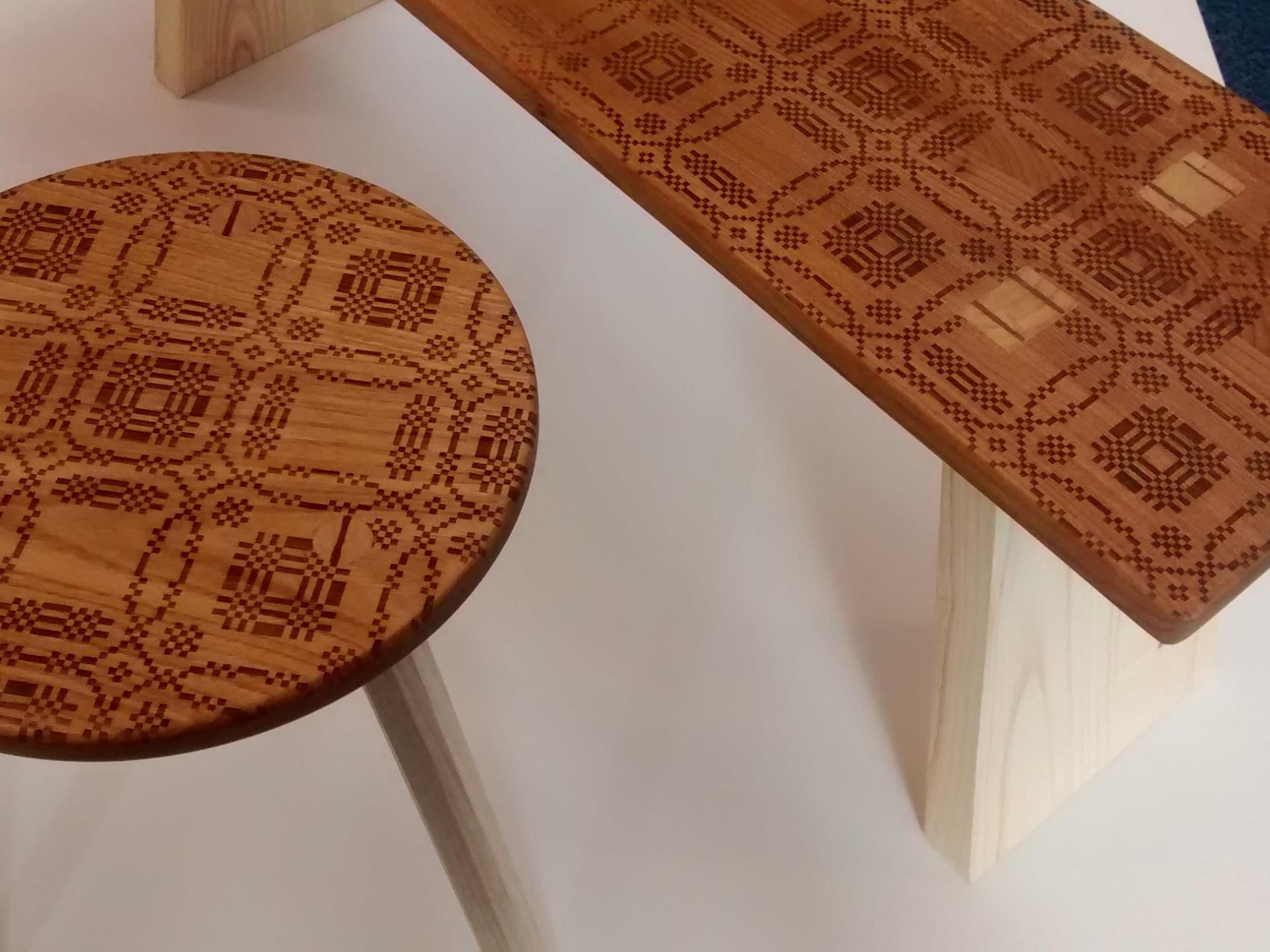 Stool and Bench by Chris Williams