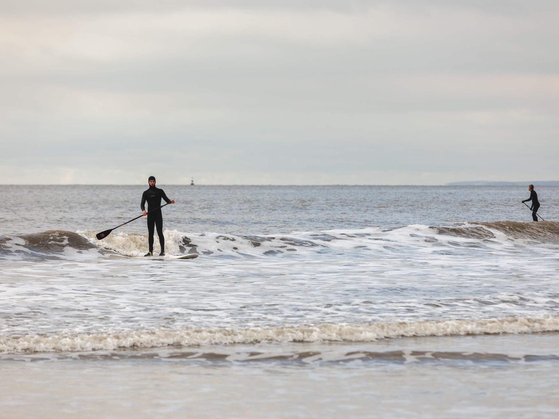 Paddle Boarding at Rest Bay, Porthcawl