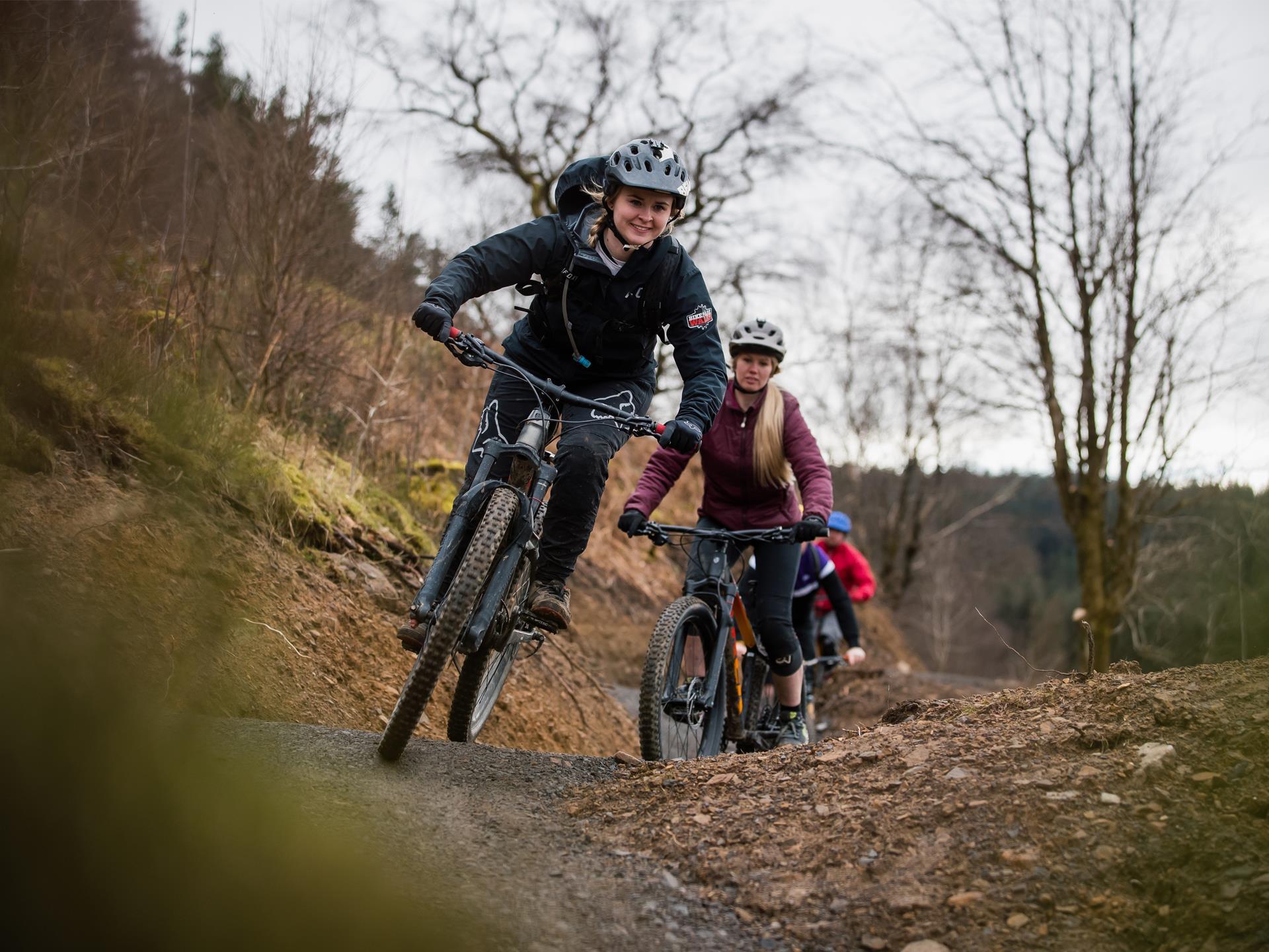 Guided mountain bike activity 
