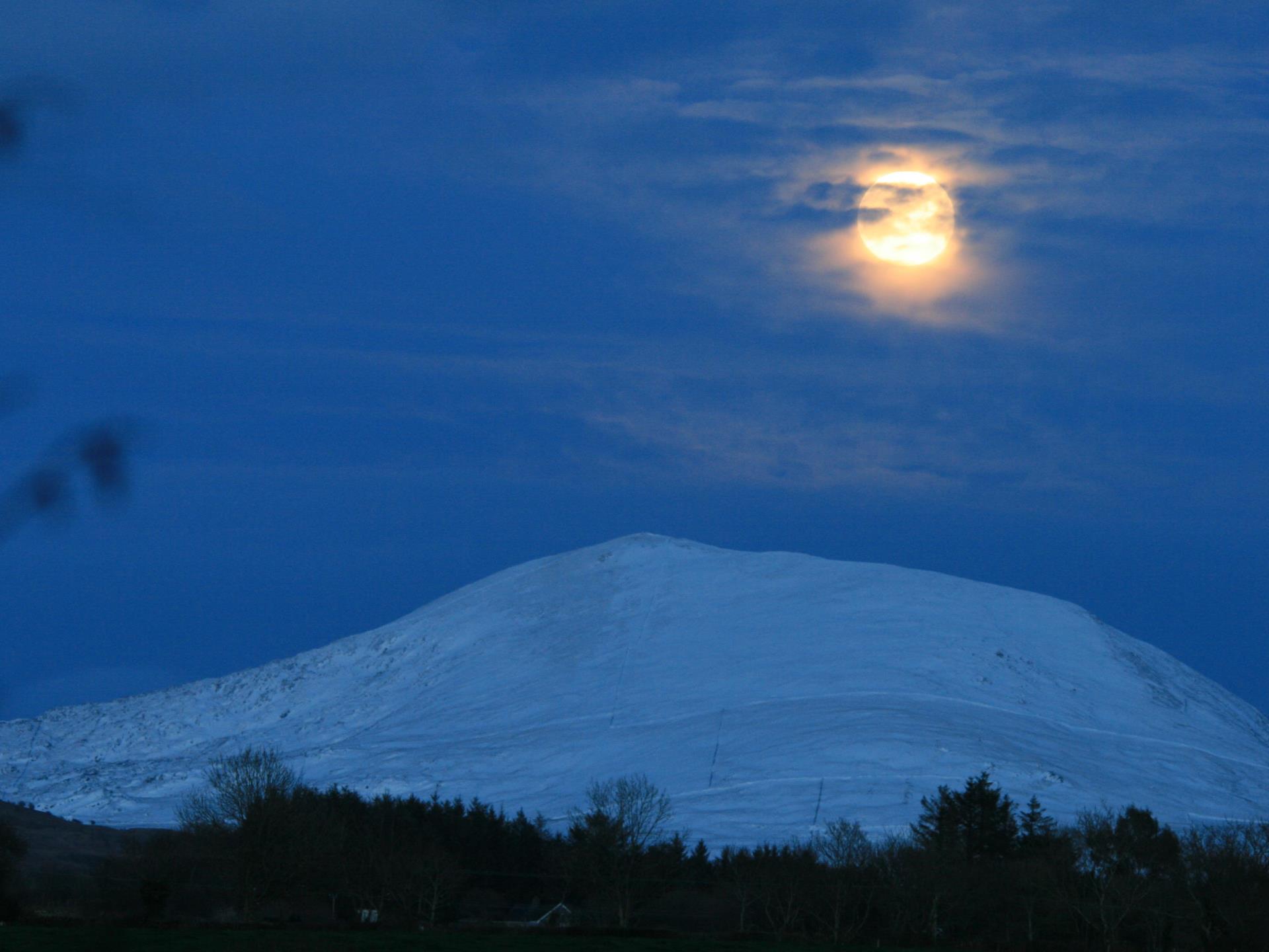 From the - Winter Moonlight overlooking Moel Hebog