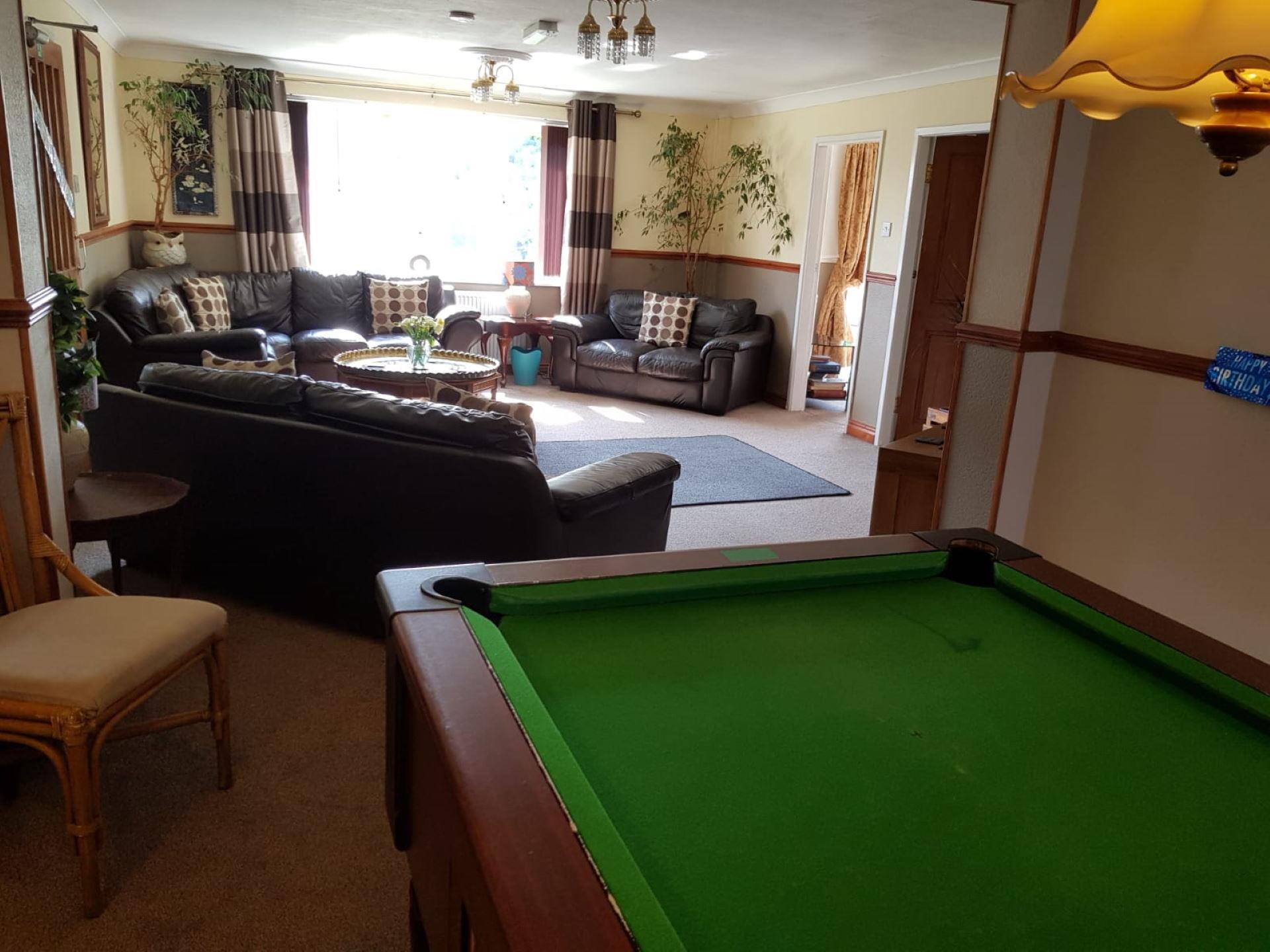 Pool table in main lounge 