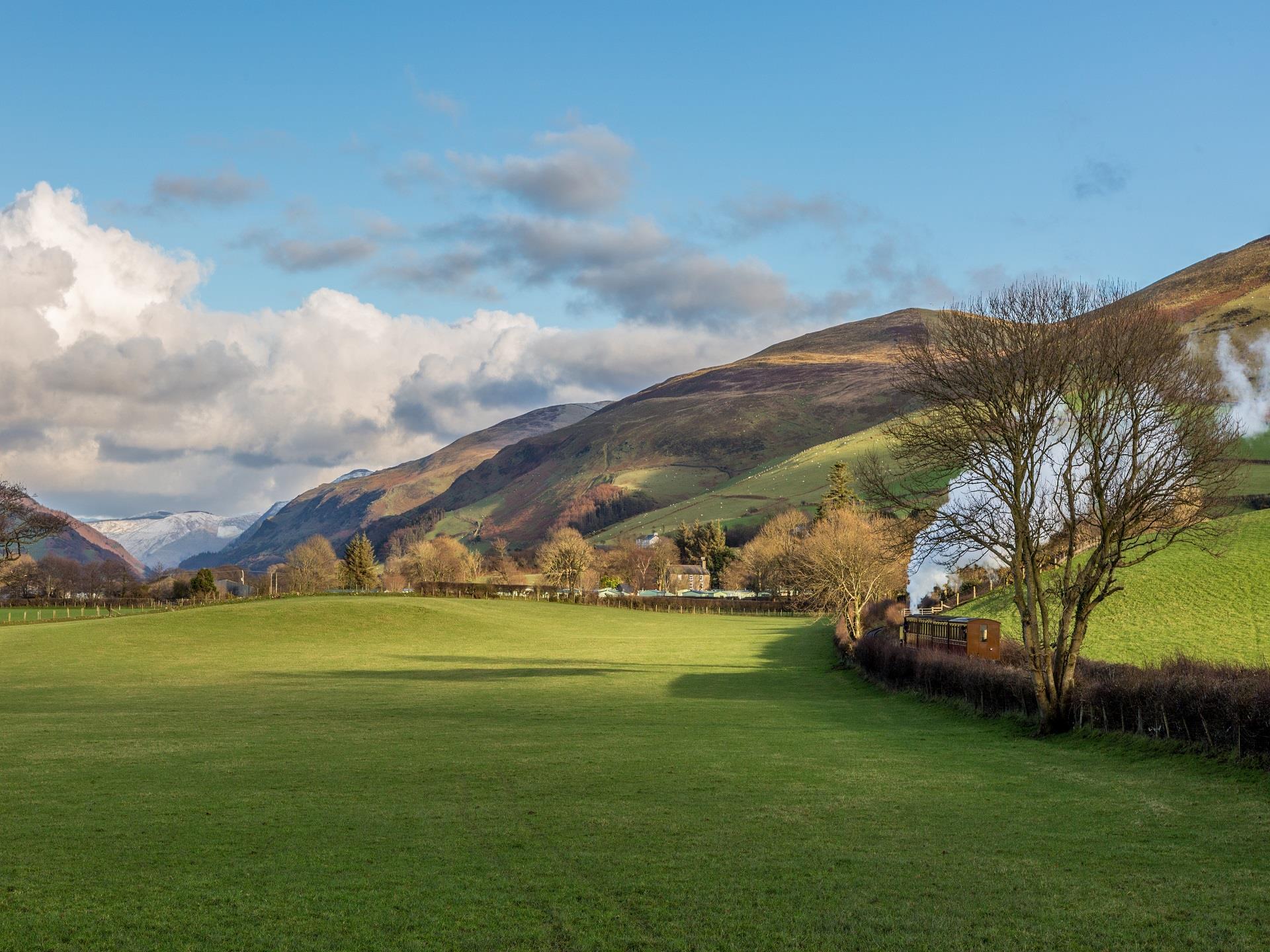 Steaming up the valley