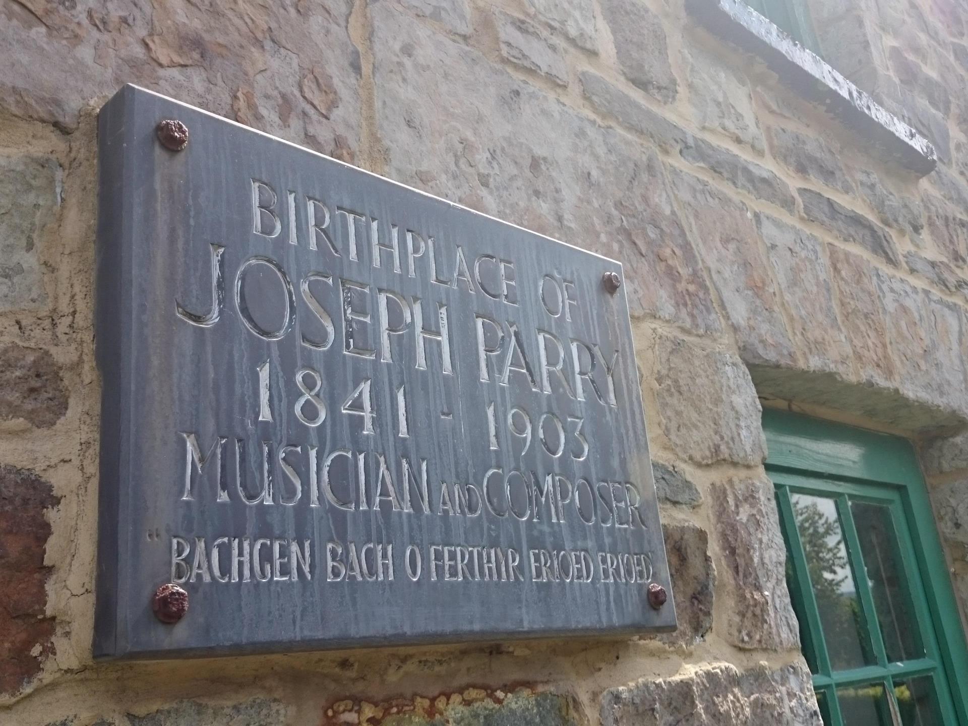 Birthplace plaque - Joseph Parry's Cottage