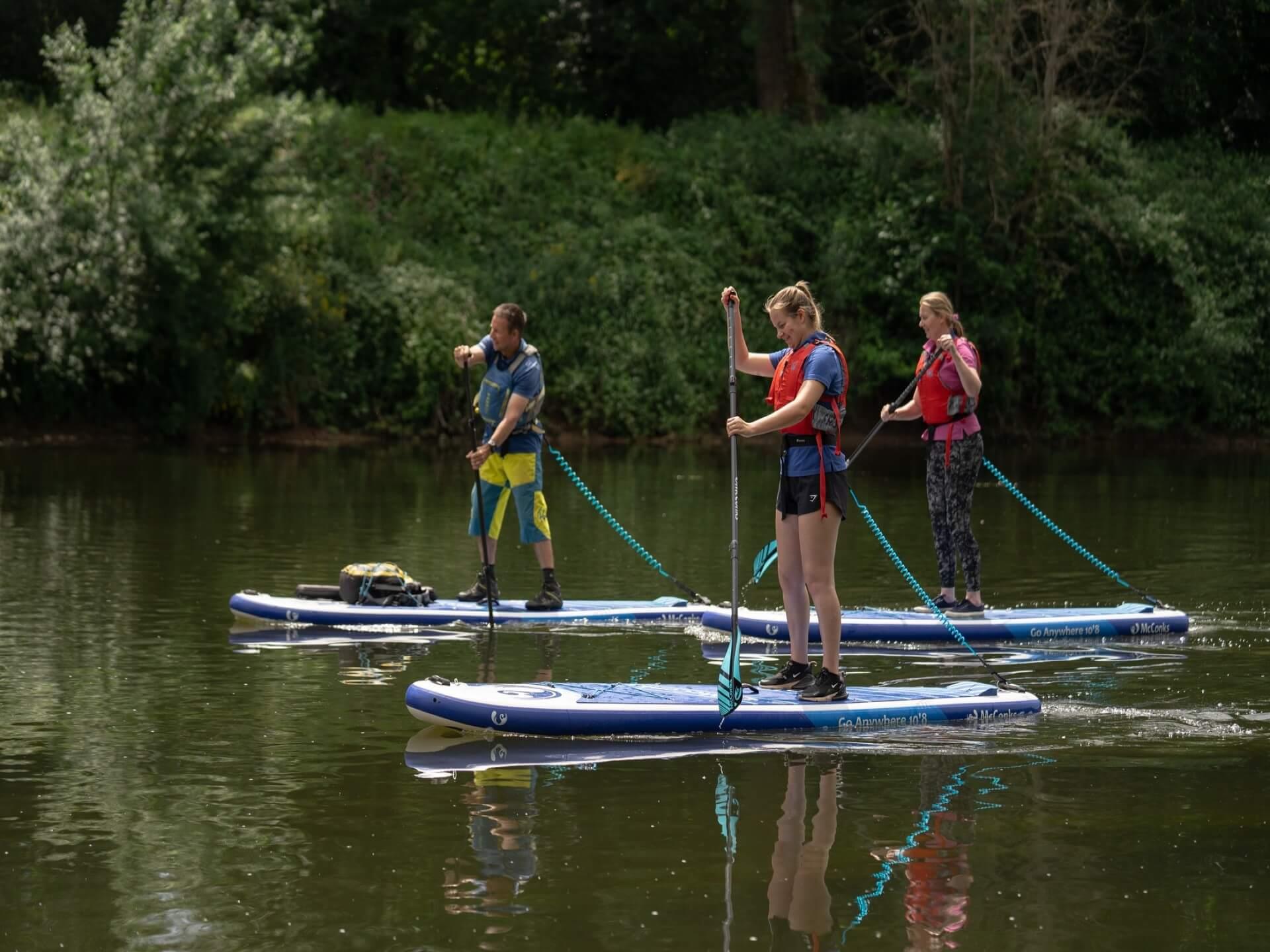 Stand-up paddle boarding River Wye at Monmouth