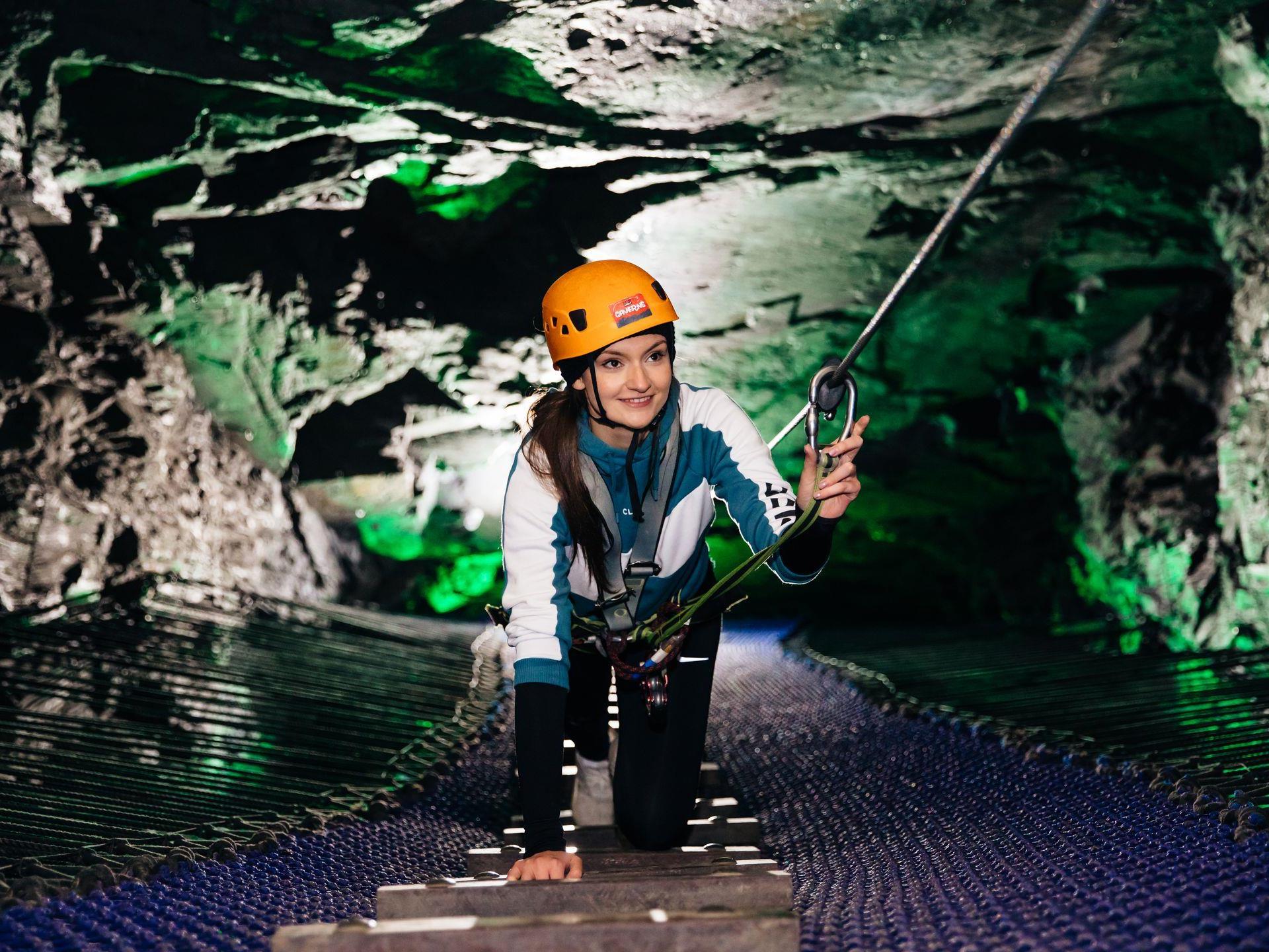 Climb through a slate mine disused for 200 years