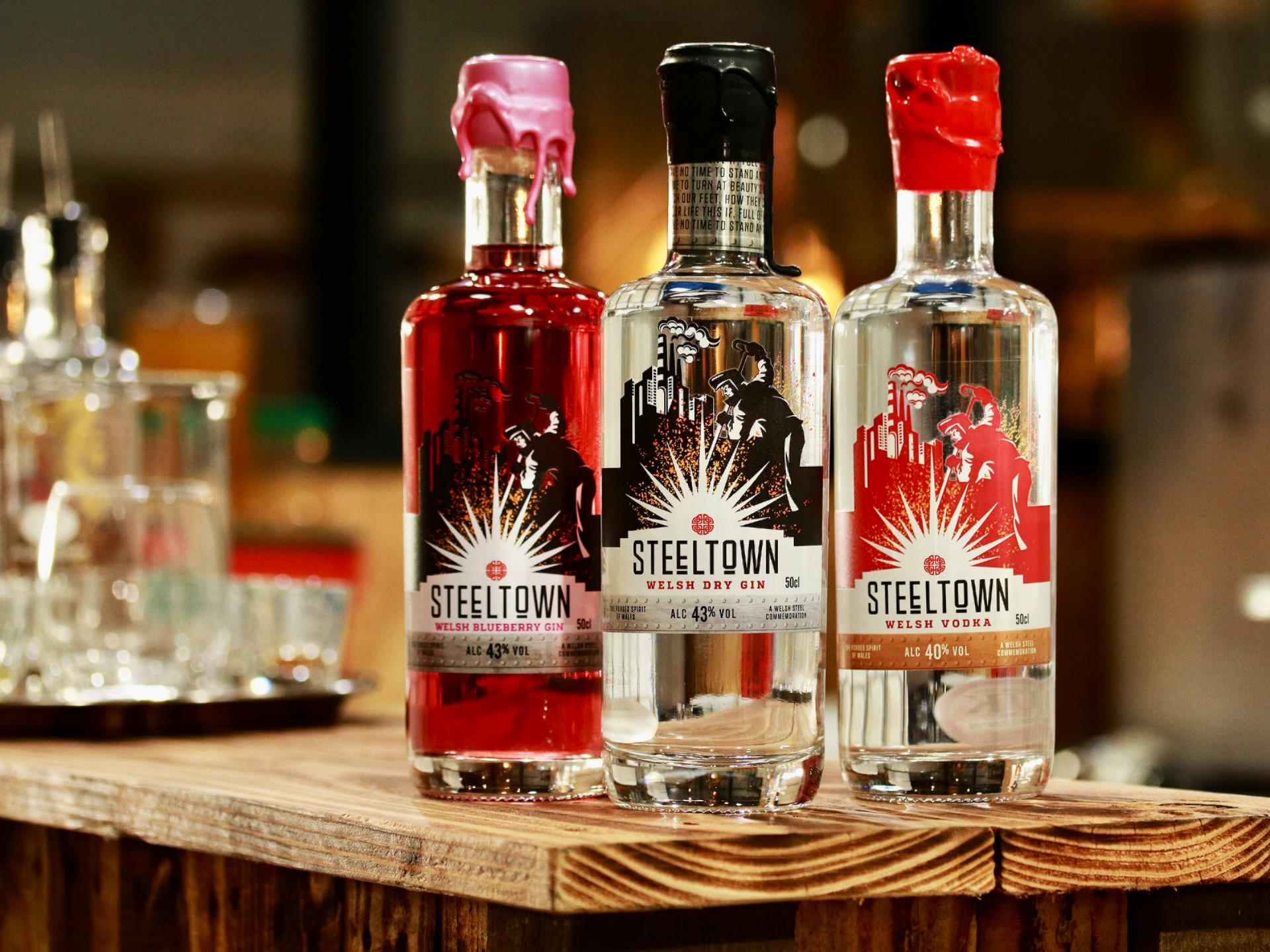 Steeltown Commemorative Welsh Gins and Vodka