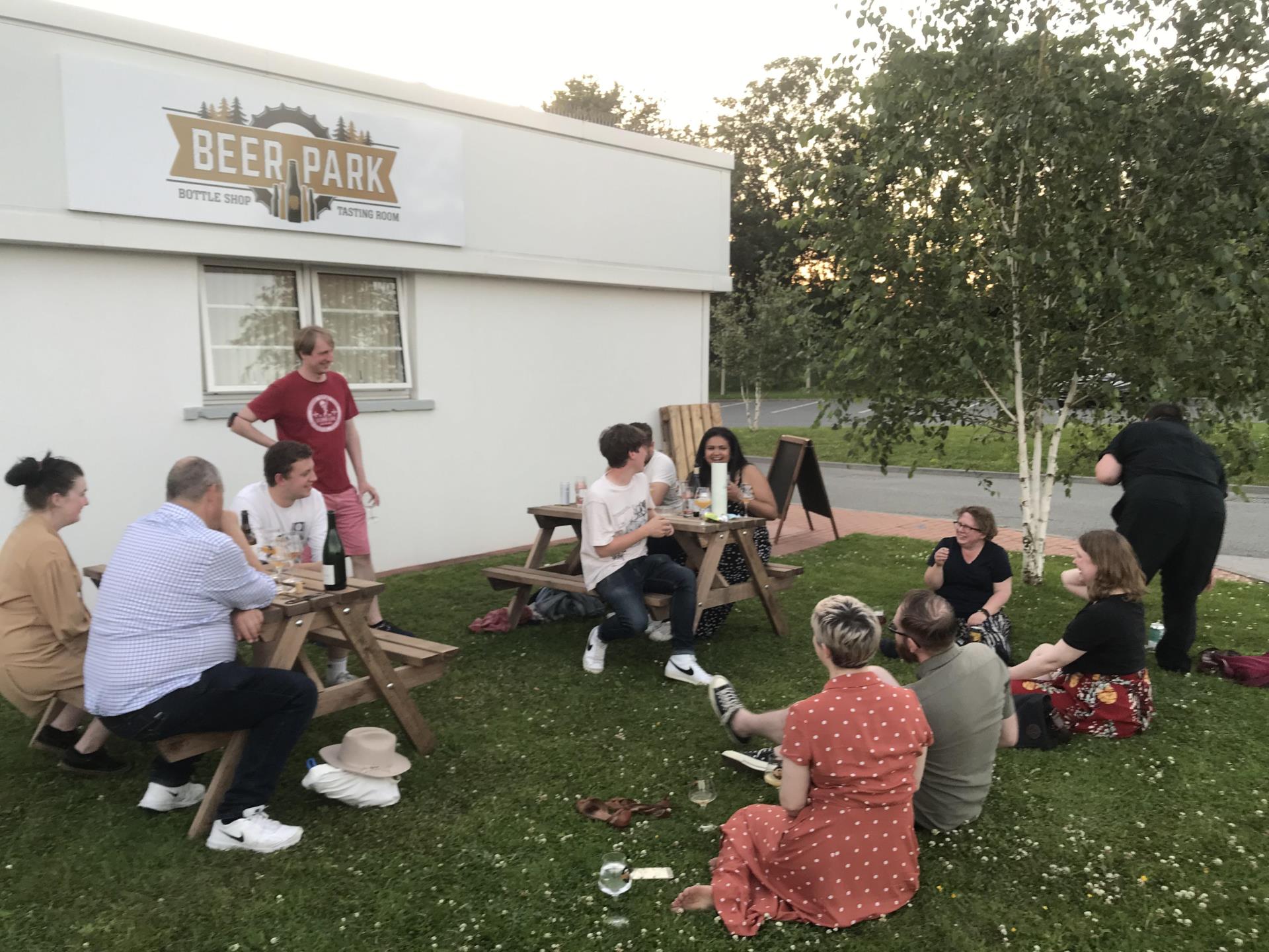 The Beer Park beer lawn.