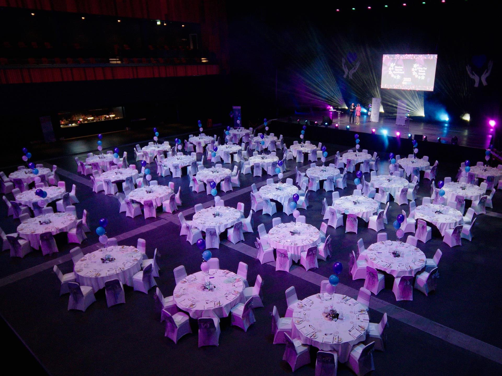 Swansea Arena Banquet Set Up