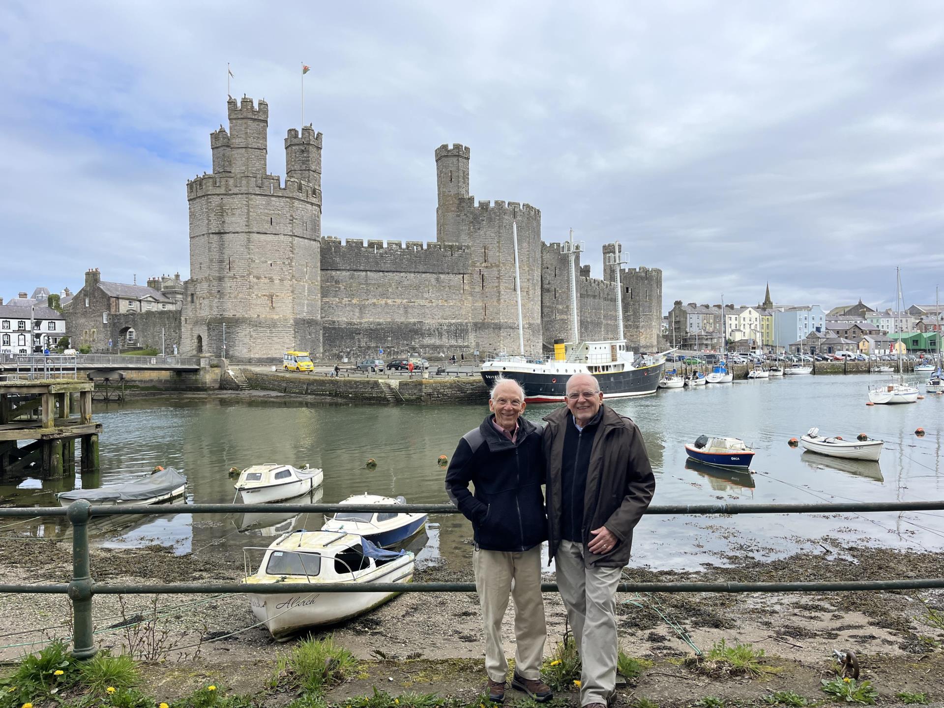 Two happy clients tour Wales' Castles