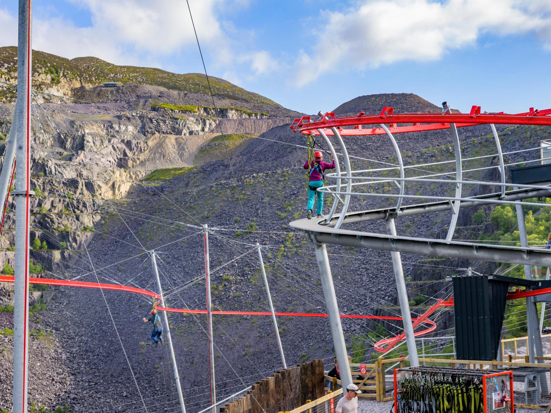 Aero Explorer in Zip World Penrhyn Quarry