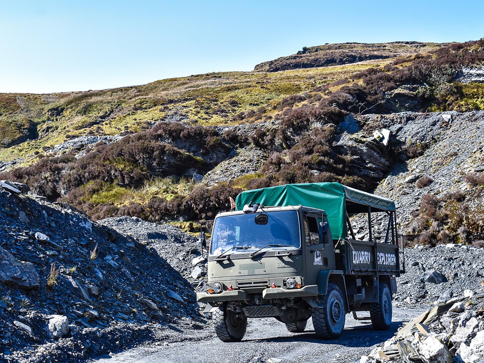 One of the ex-military vehicles 