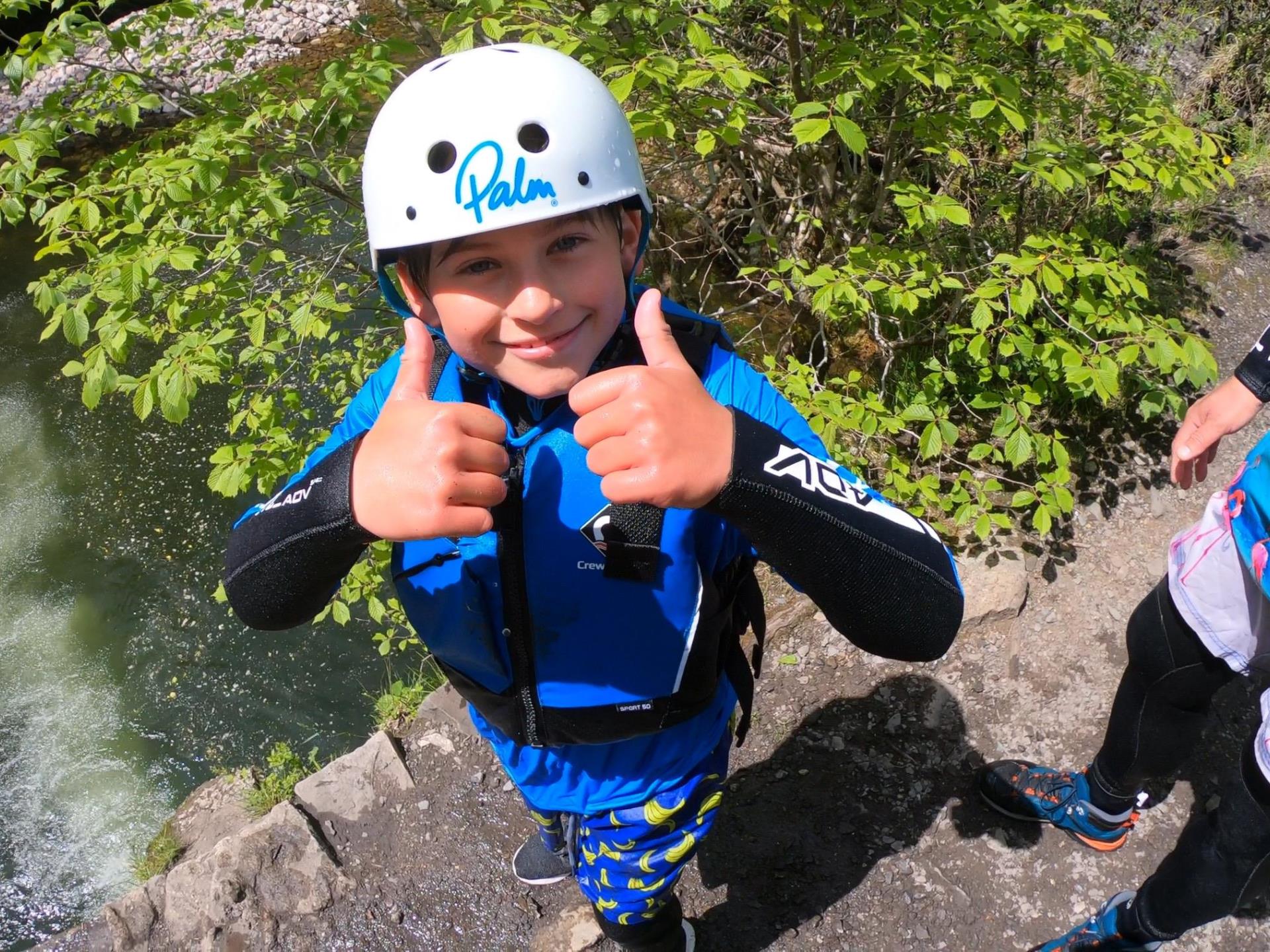 Thumbs up for Gorge walking! 