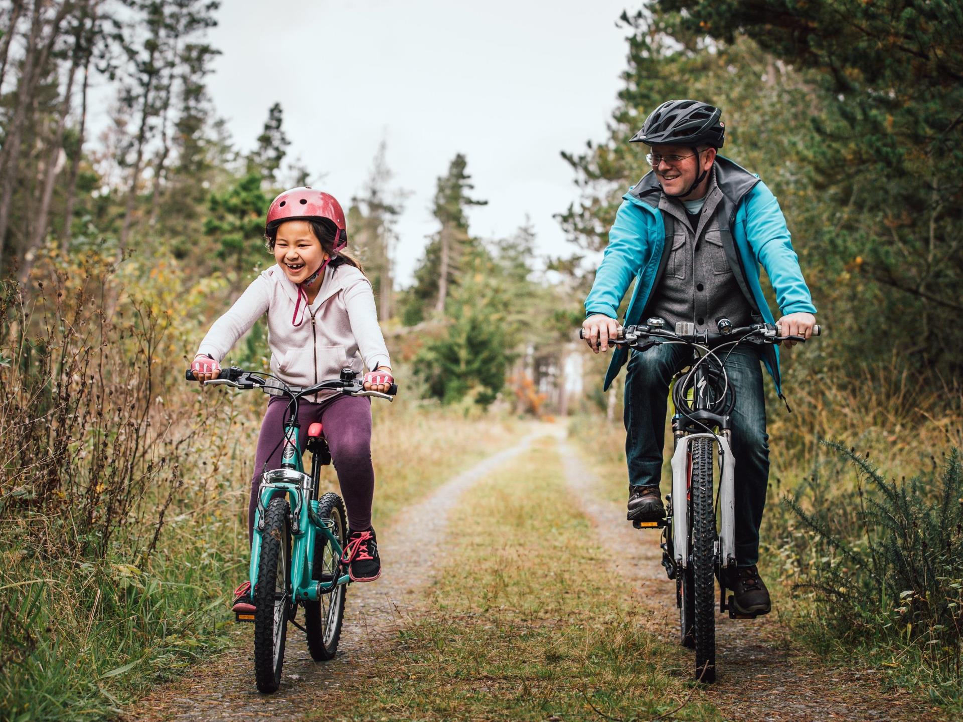 Cycling in Newborough Forest