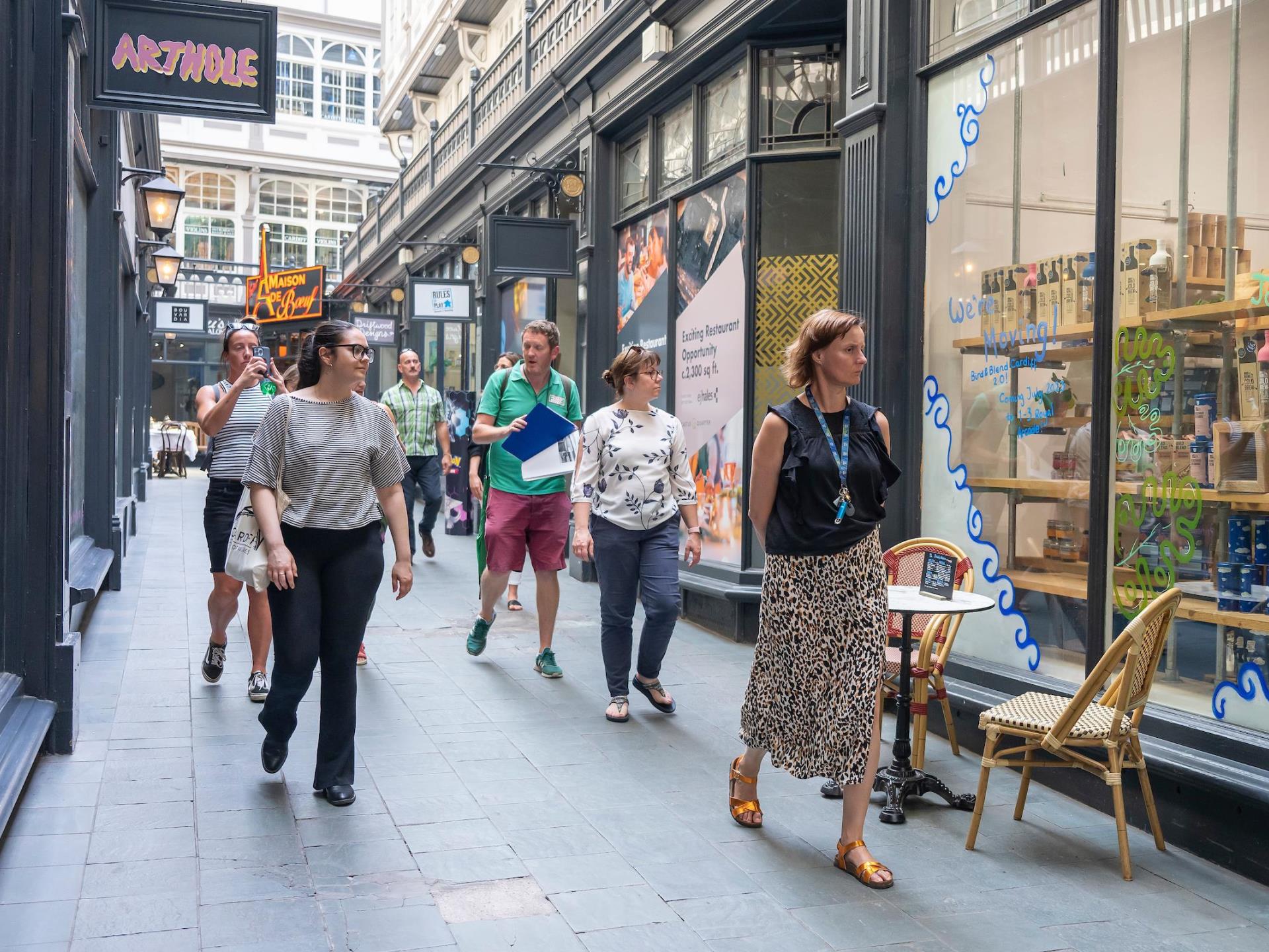 Cardiff tour in Castle Arcade 