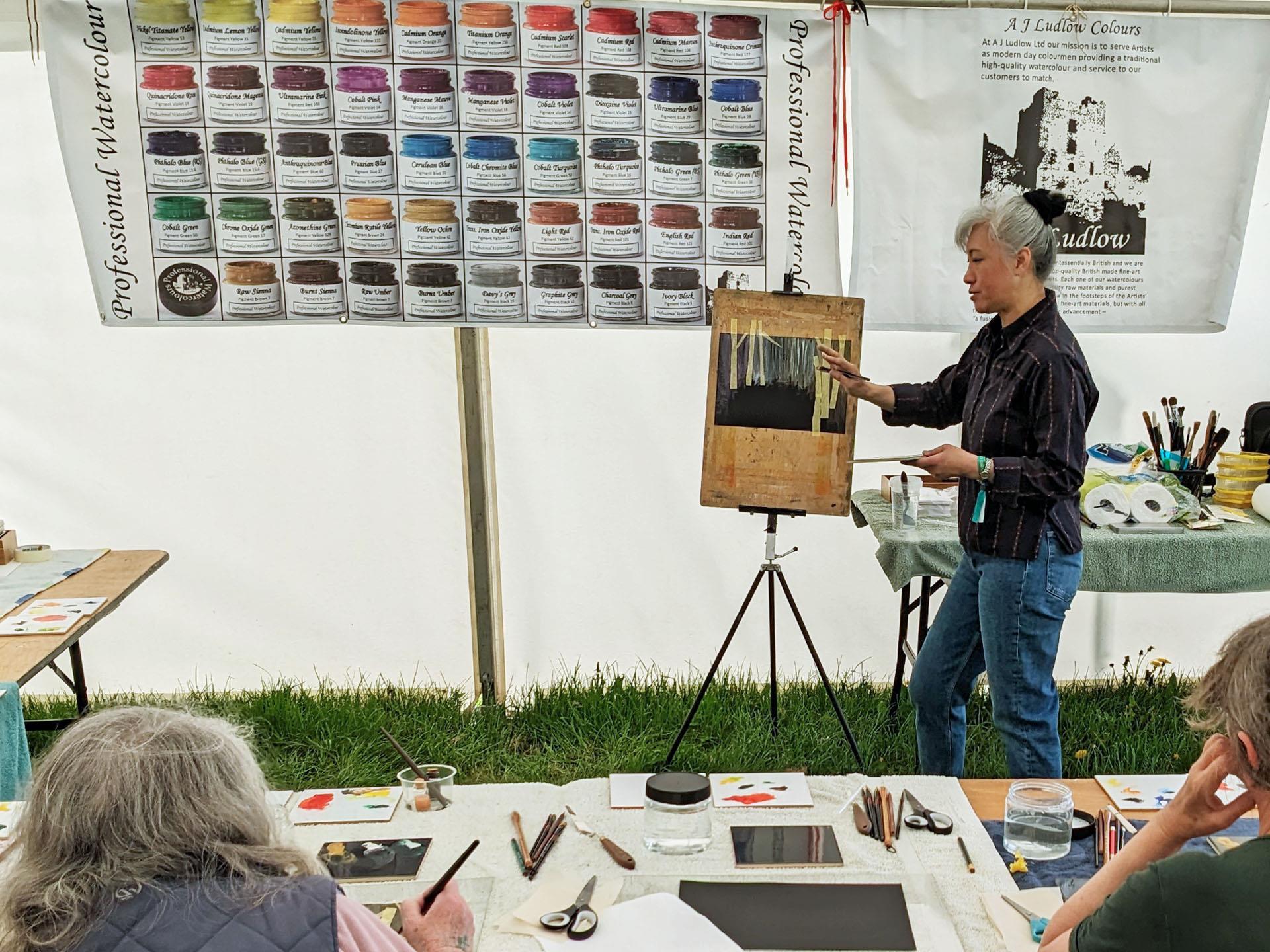 Watercolour Painting during a Corporate Fun Day