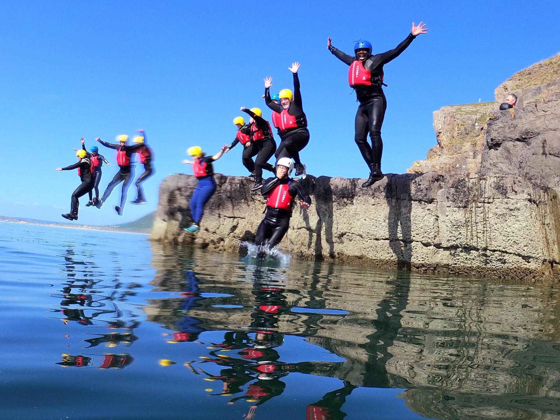 COASTEERING ON GOWER 