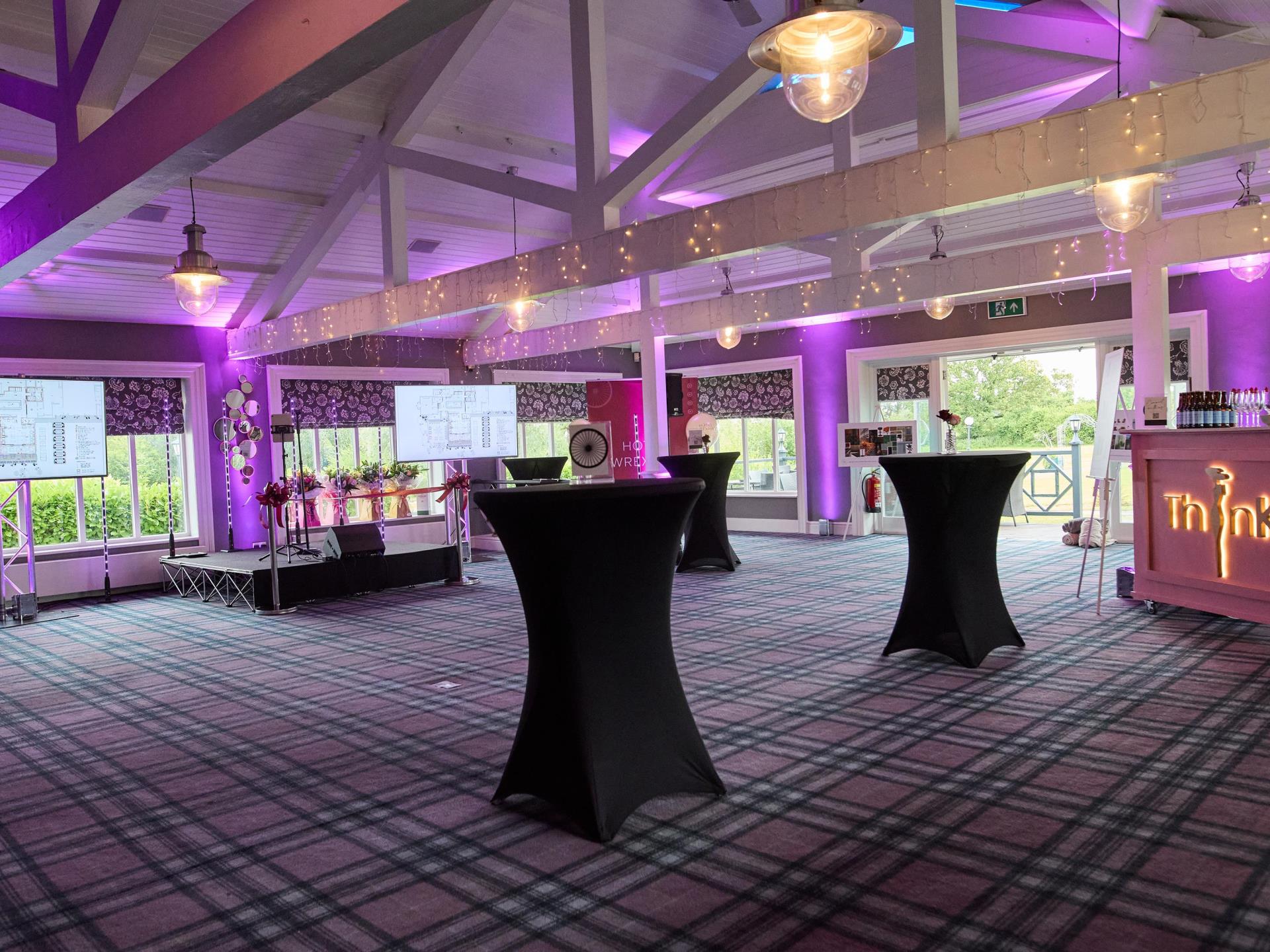 Restaurant set up for launch party 