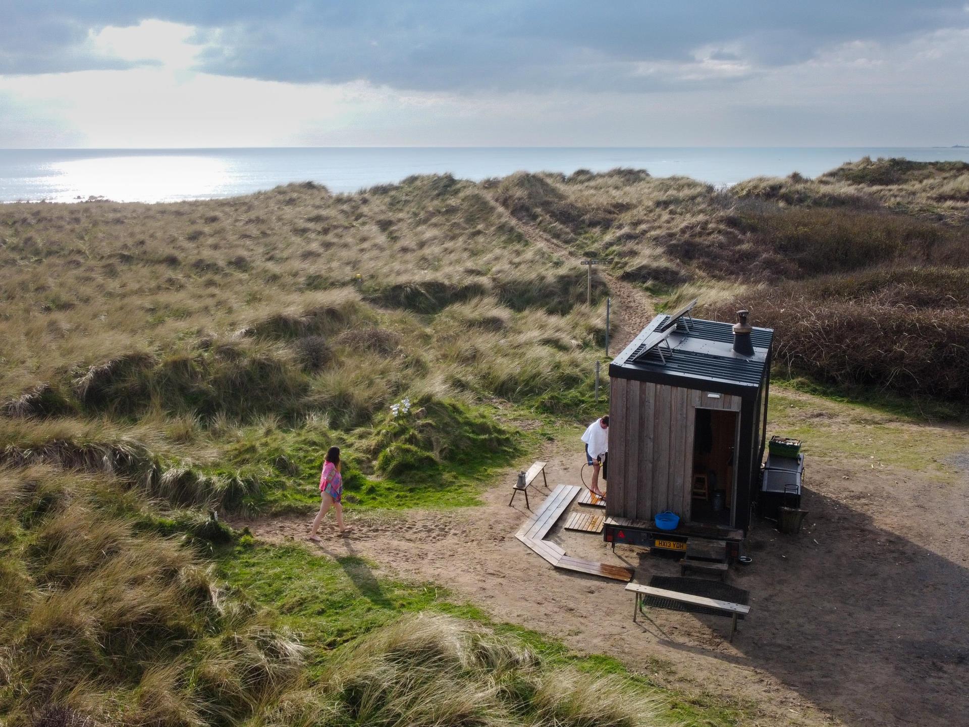 Beach sauna North Wales