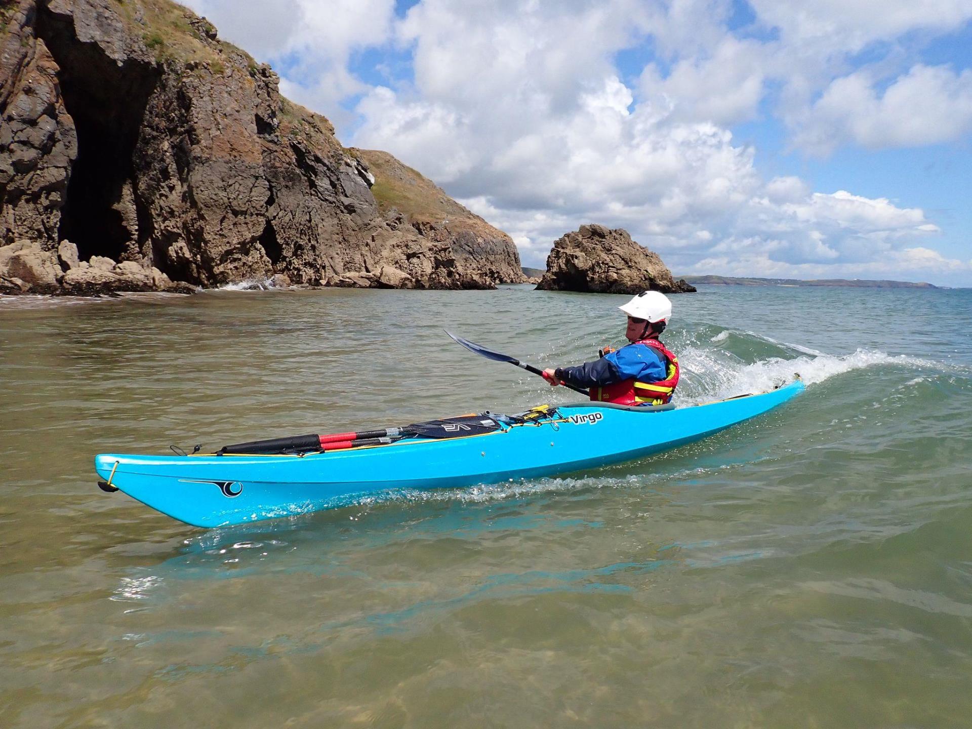 Sea kayak surf training
