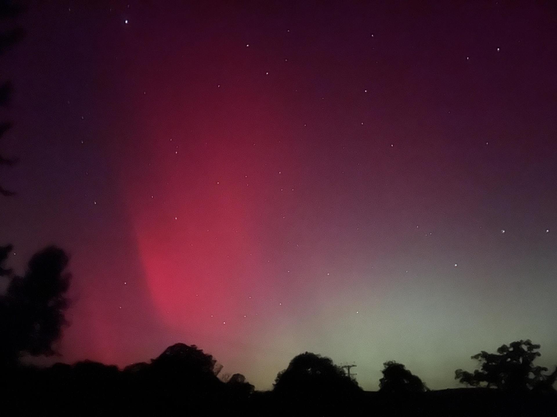 Aurora over our fields