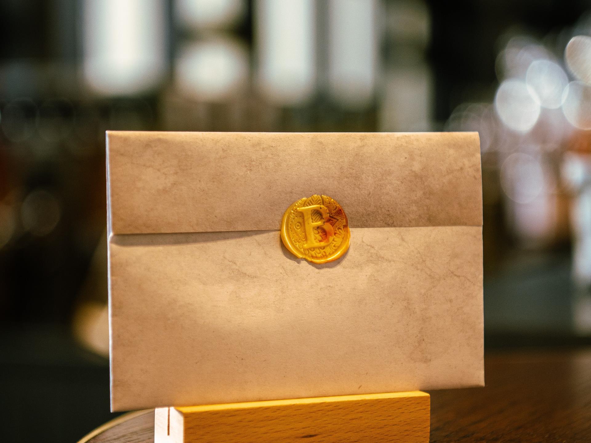 A wax sealed letter
