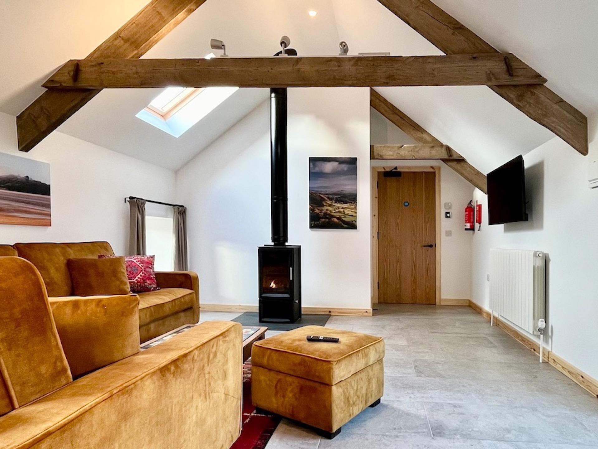 The lounge area in Y Llofft Wair