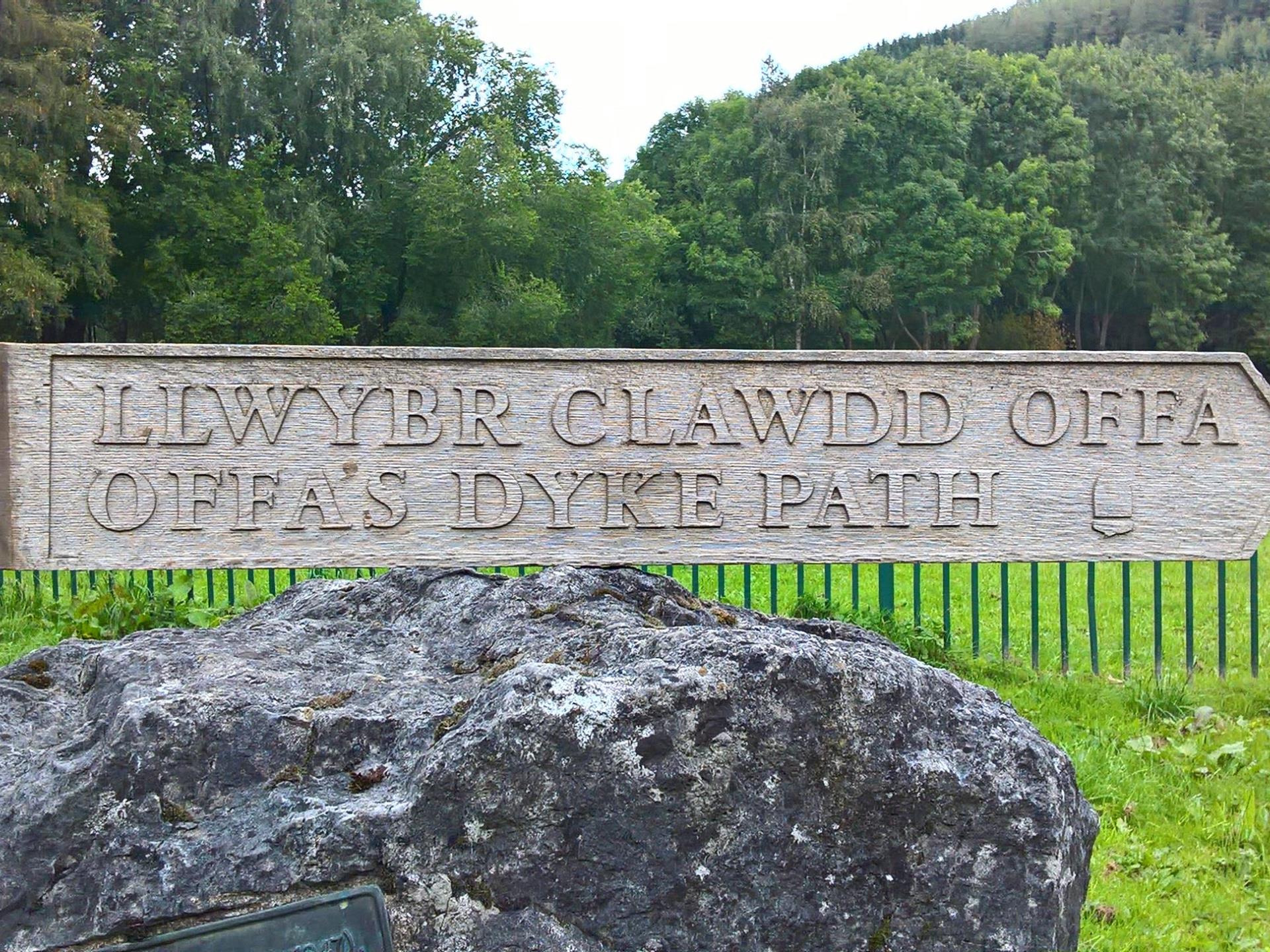 Offa's Dyke Path passes in front the Centre