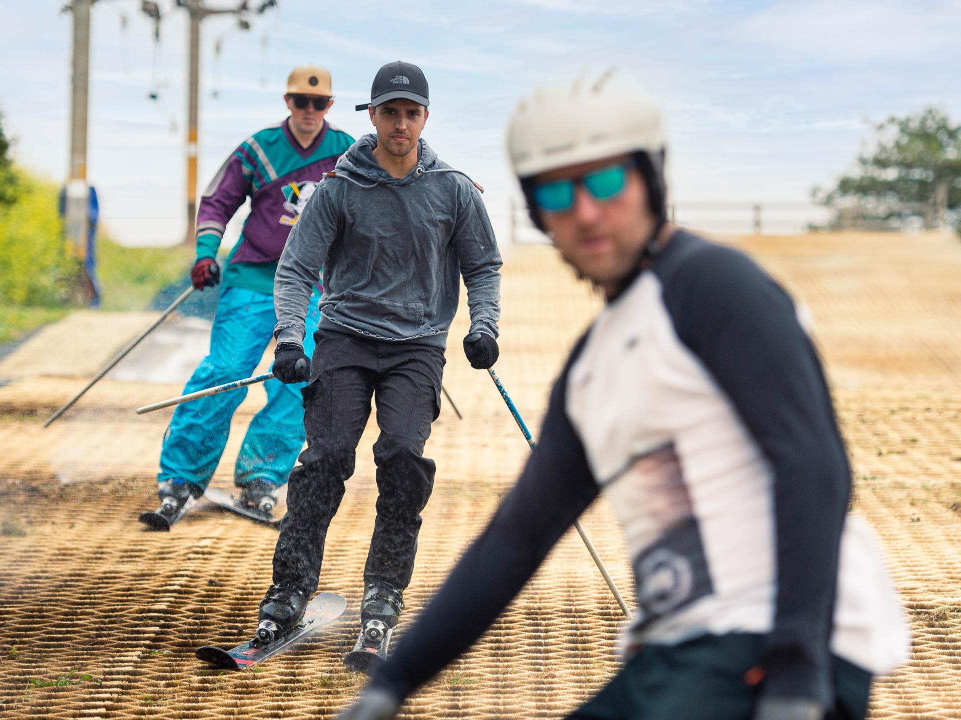 Skiing at Pembrey