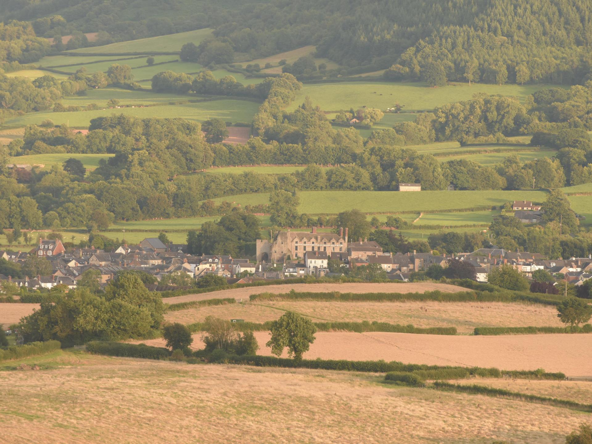 View of Hay Castle above the River Wye