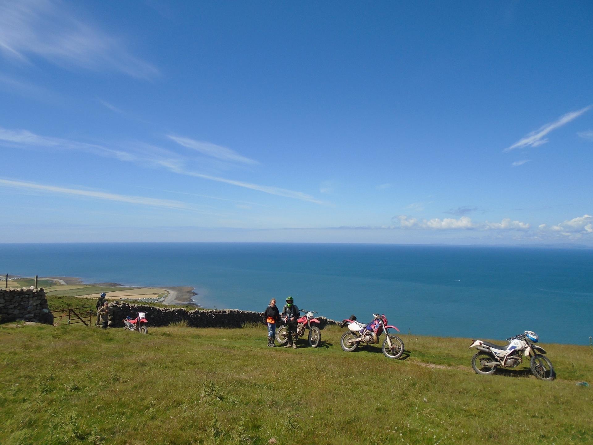 Riders taking a break on a perfect day