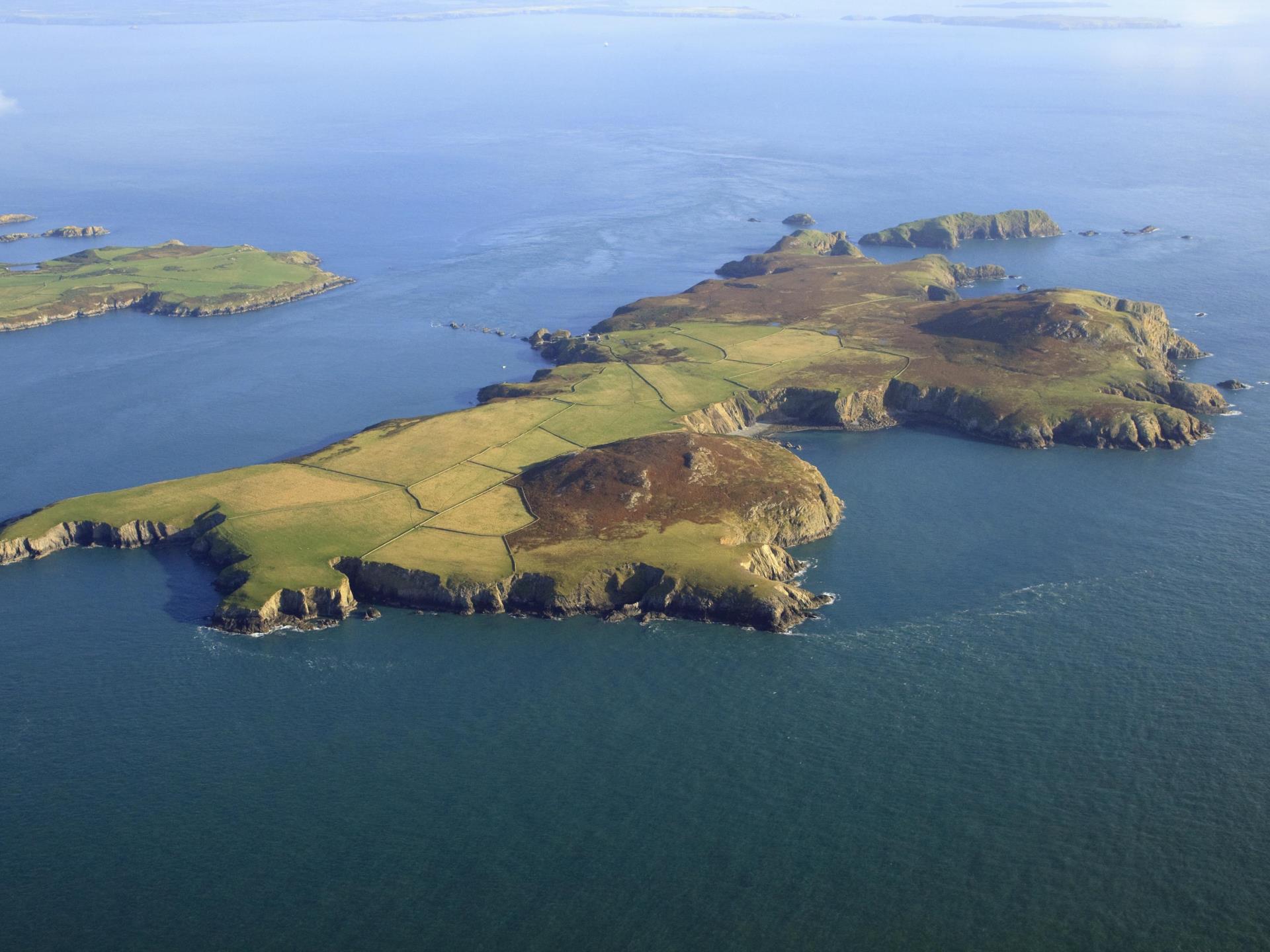 Aerial View of Ramsey Island.