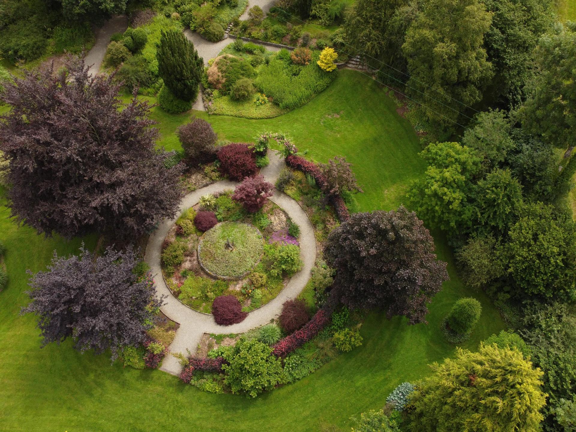 Birds Eye View of the Red Garden
