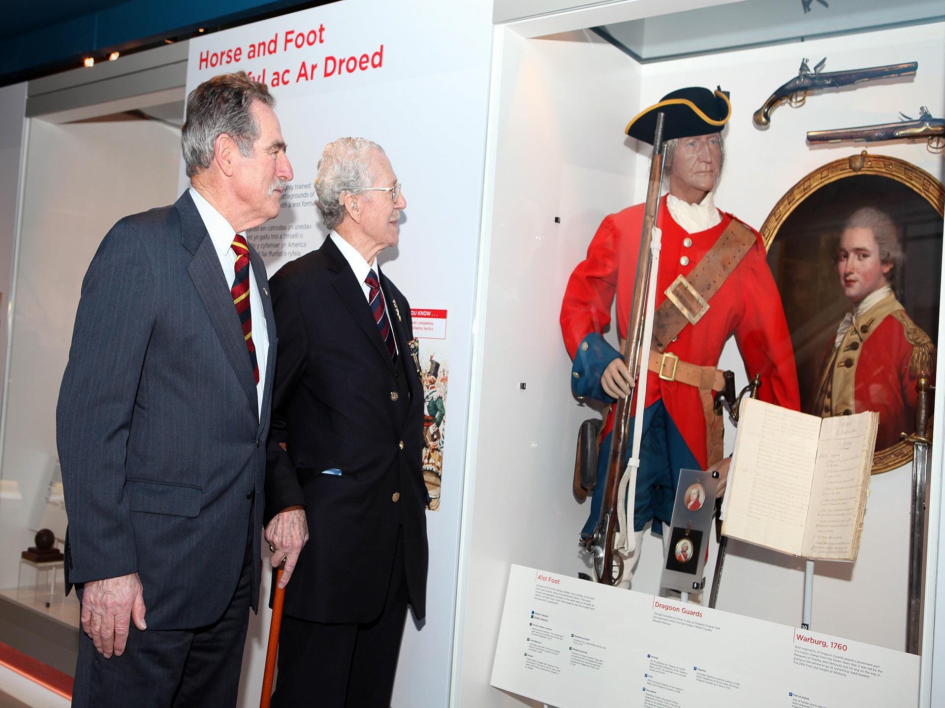 Military veterans exploring the museum