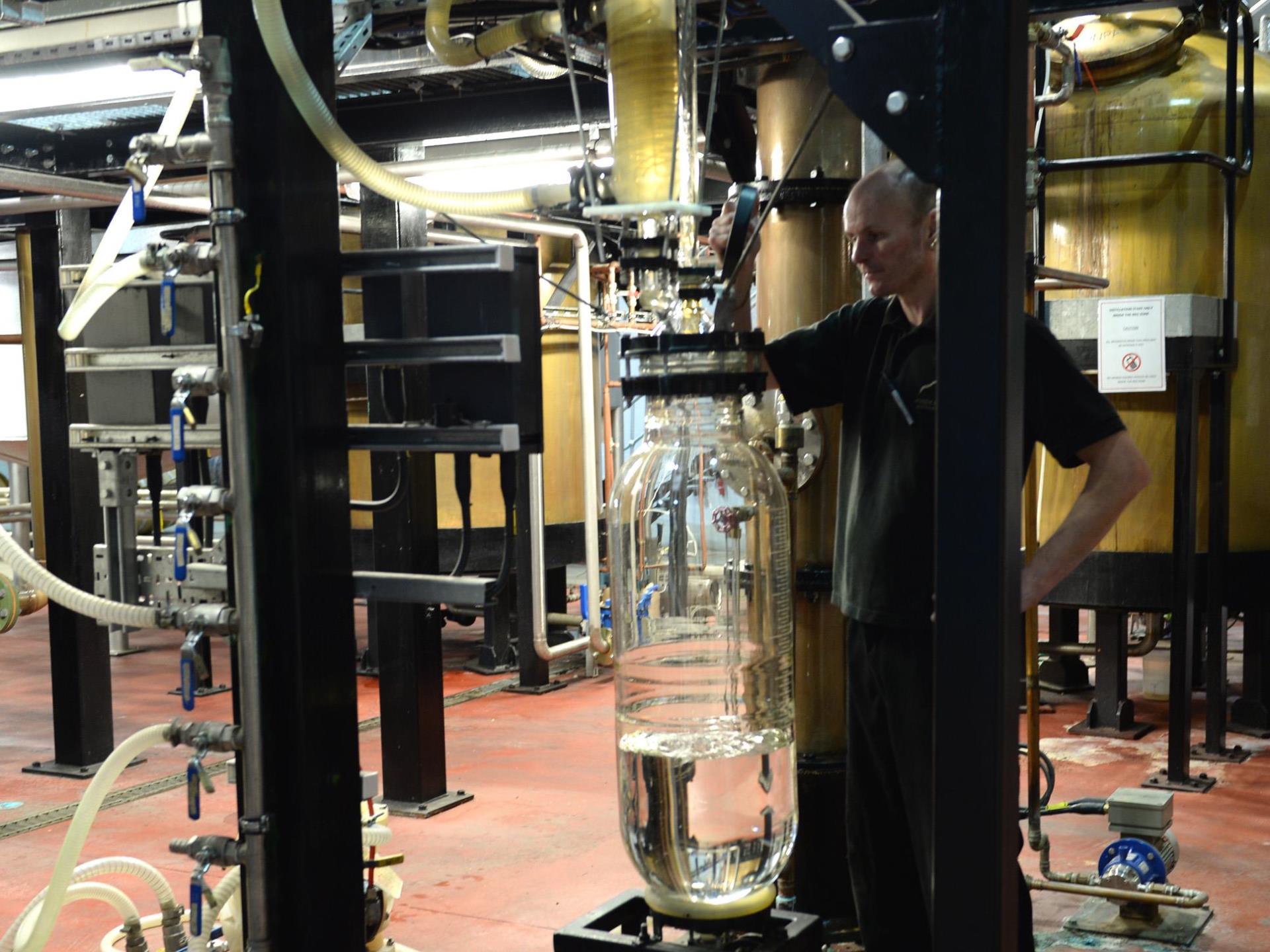 A distiller at work