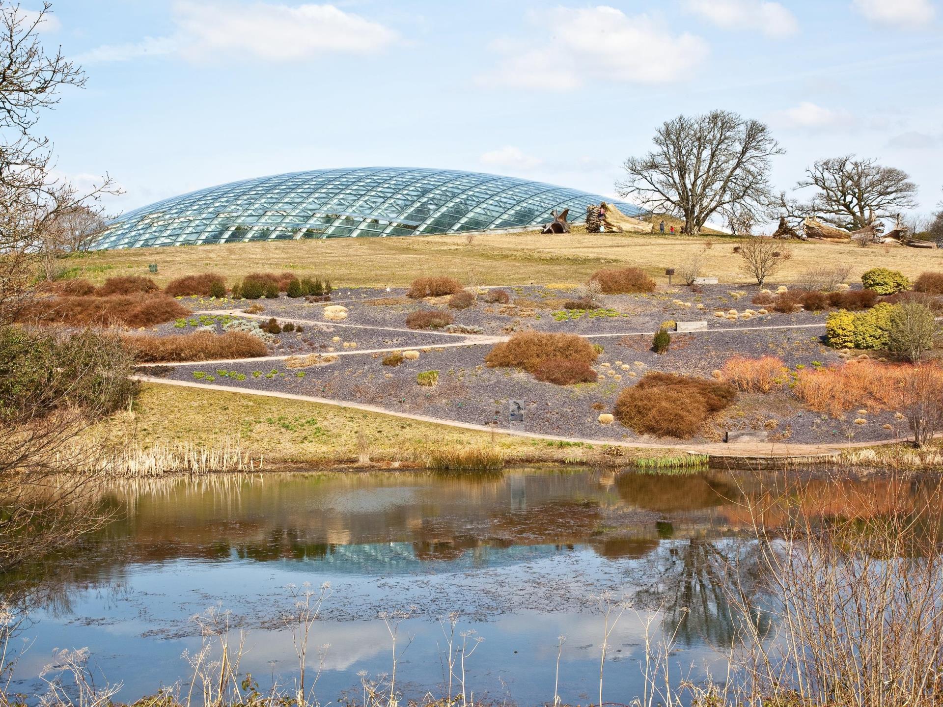 Stunning views across tranquil lakes