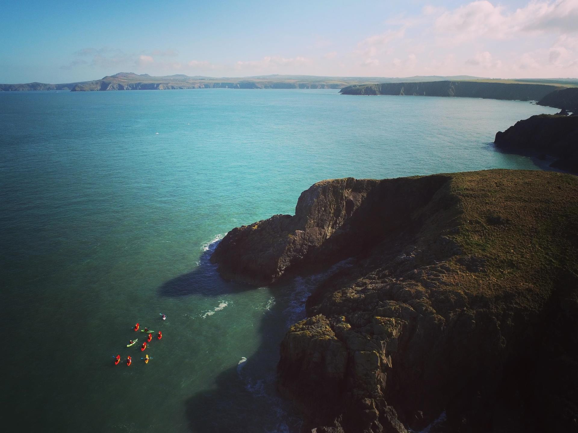 Pembrokeshire coast sea kayaking