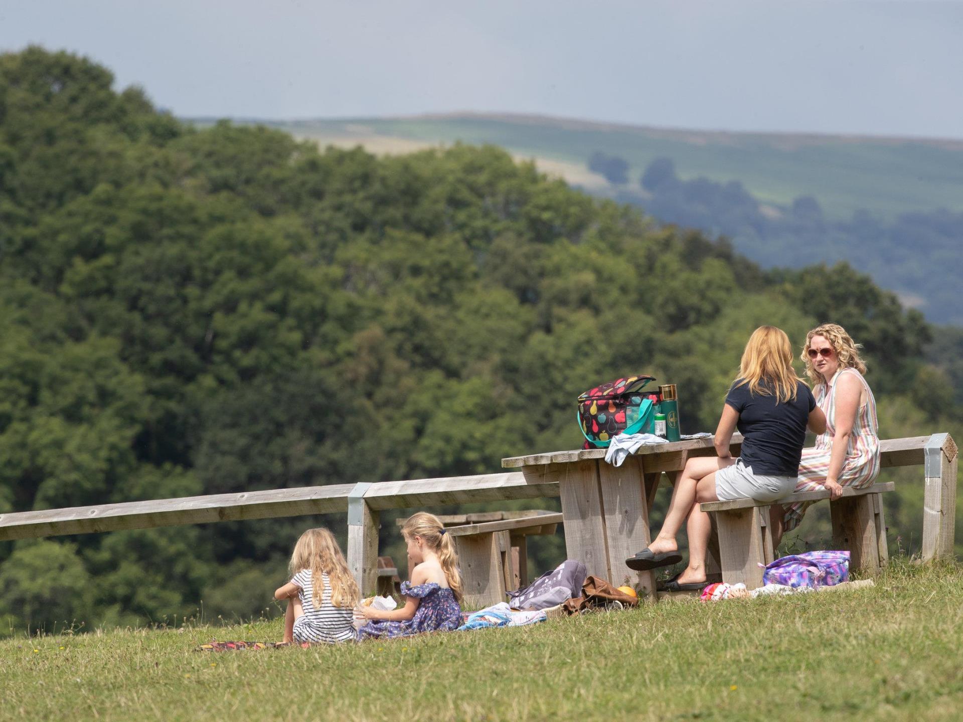 Enjoying a picnic at Llandegfedd Lake