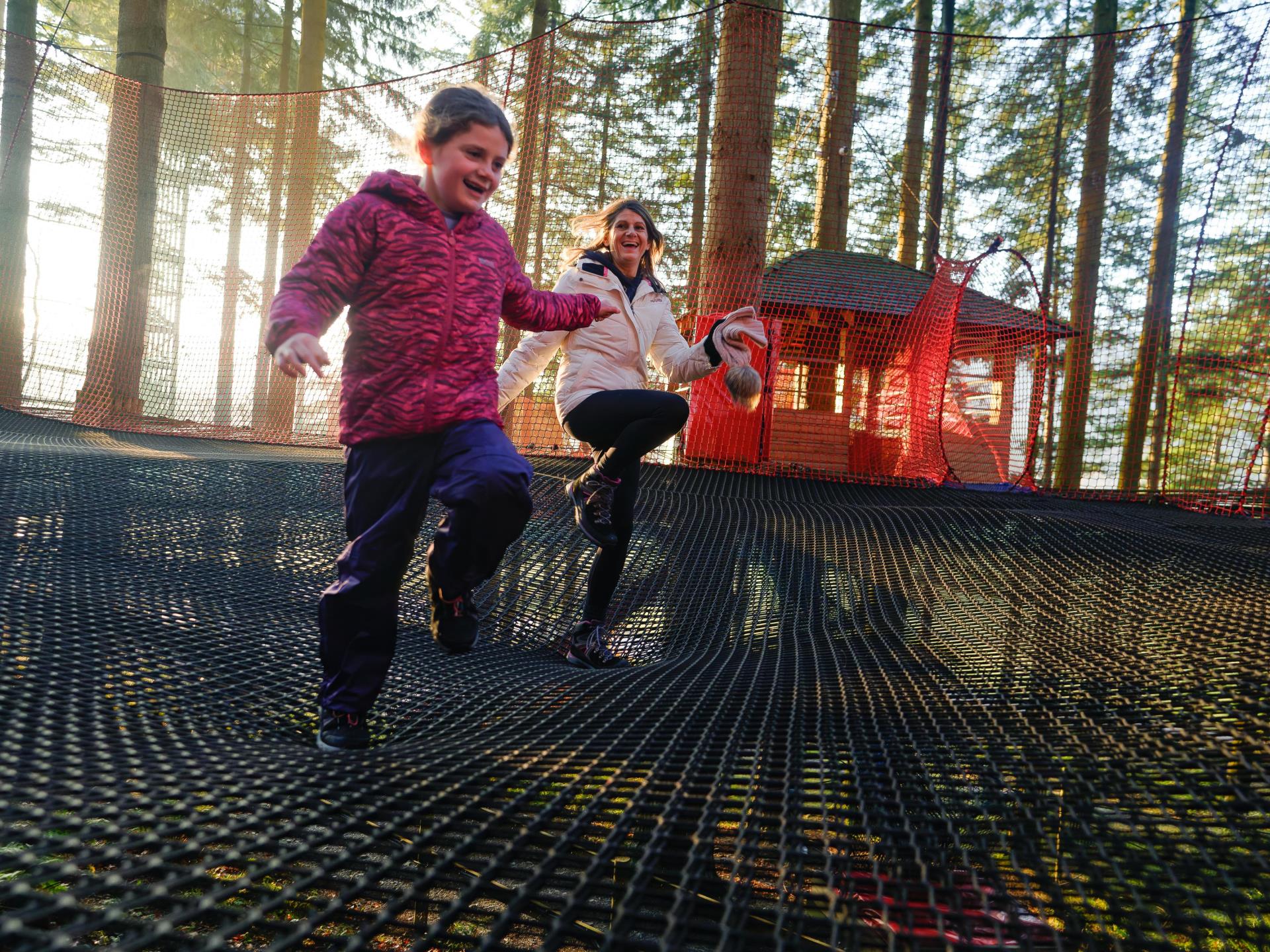 Bounce around on our Treetop Nets