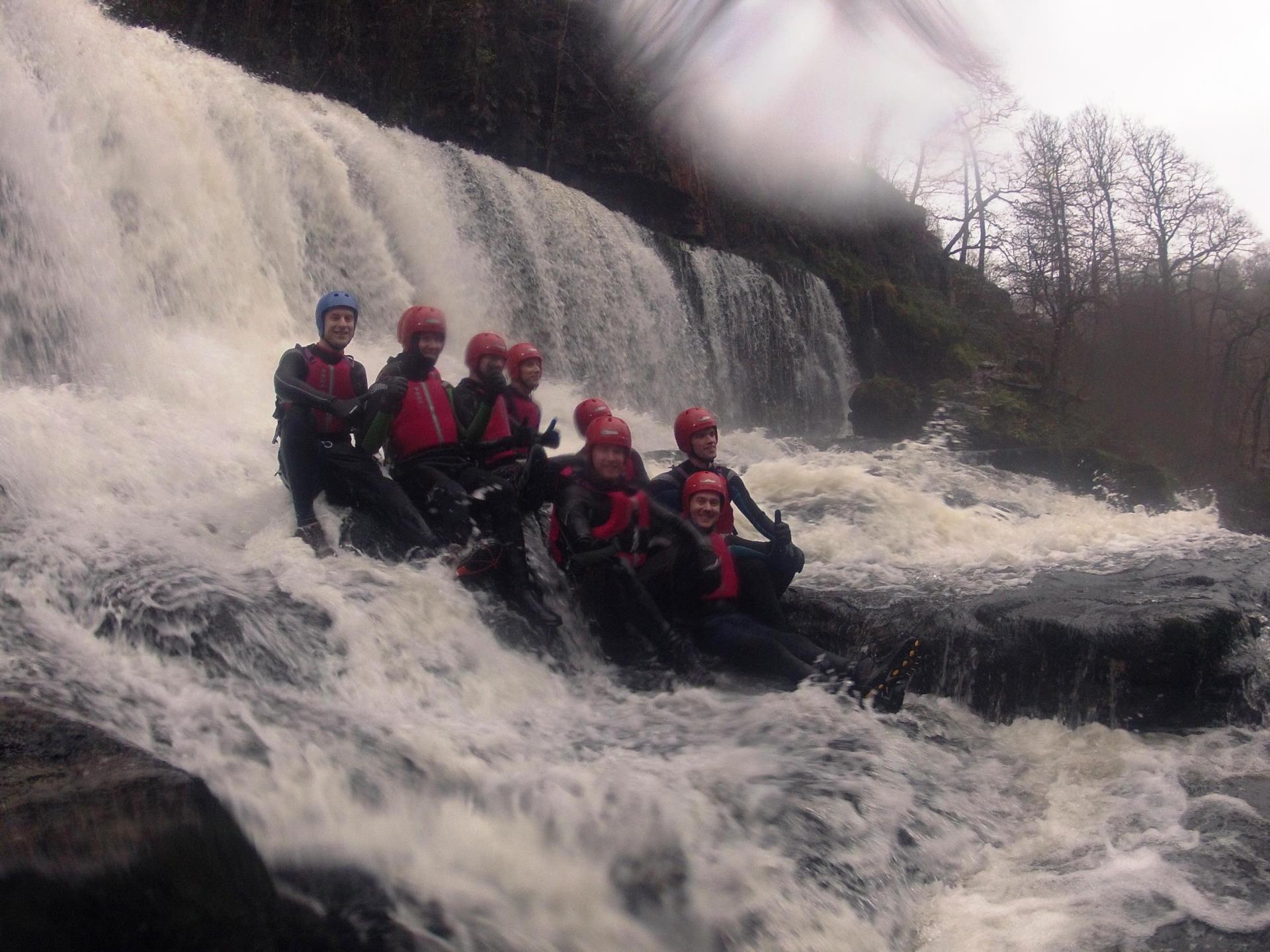 Canyoning in the Brecon Beacons National Park, Wal