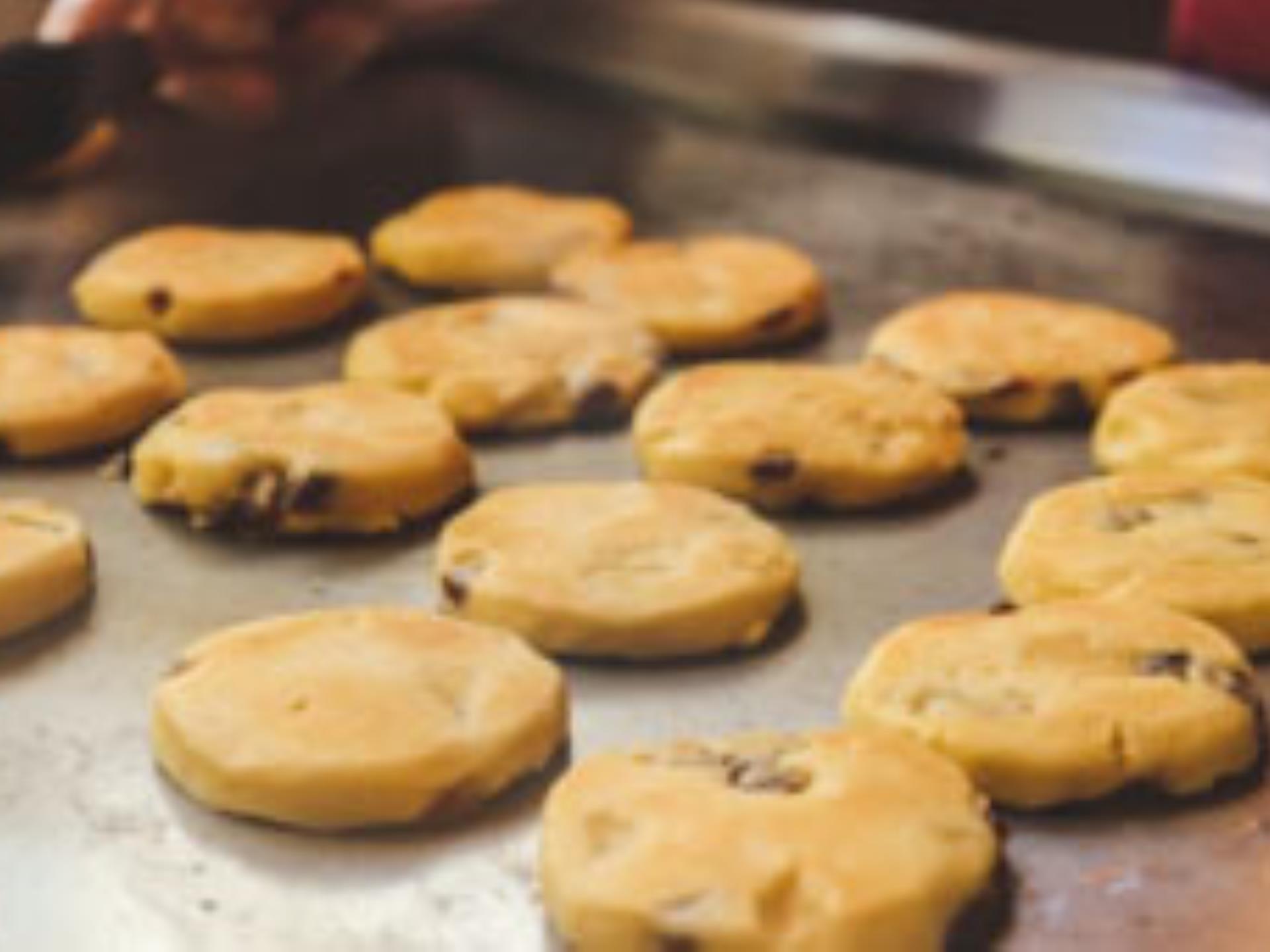 Welshcakes on griddle 