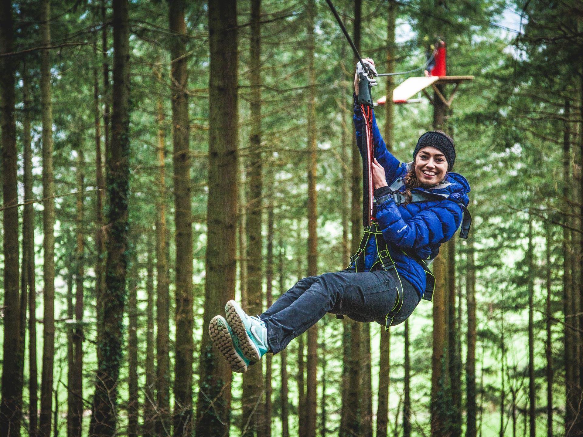 Zip through the treetops on Zip Safari