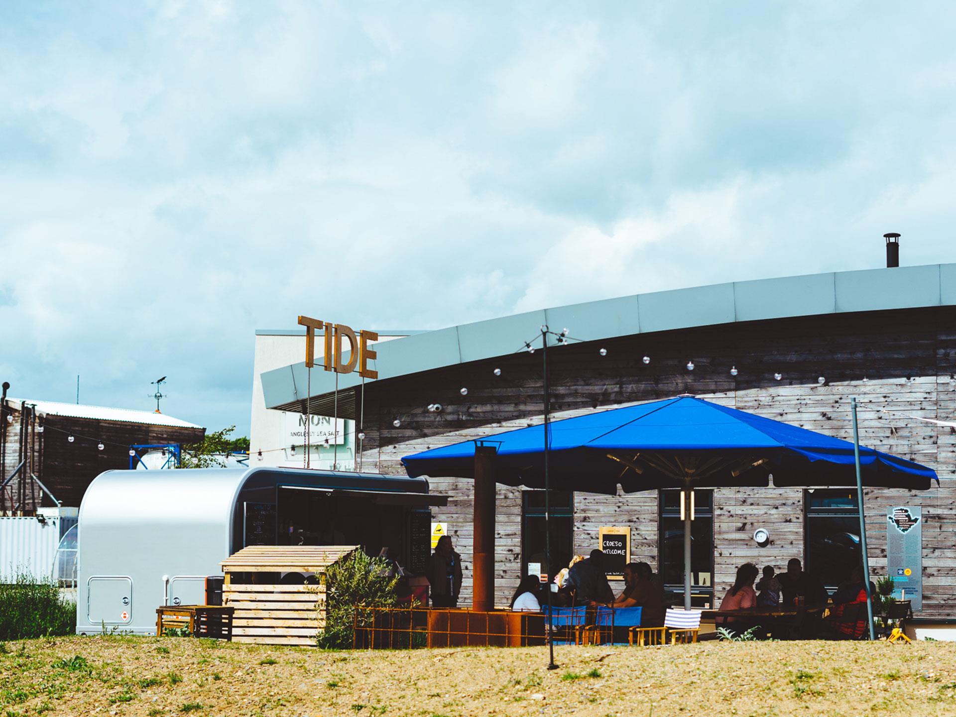 Our outdoor cafe: Tide/ Llanw