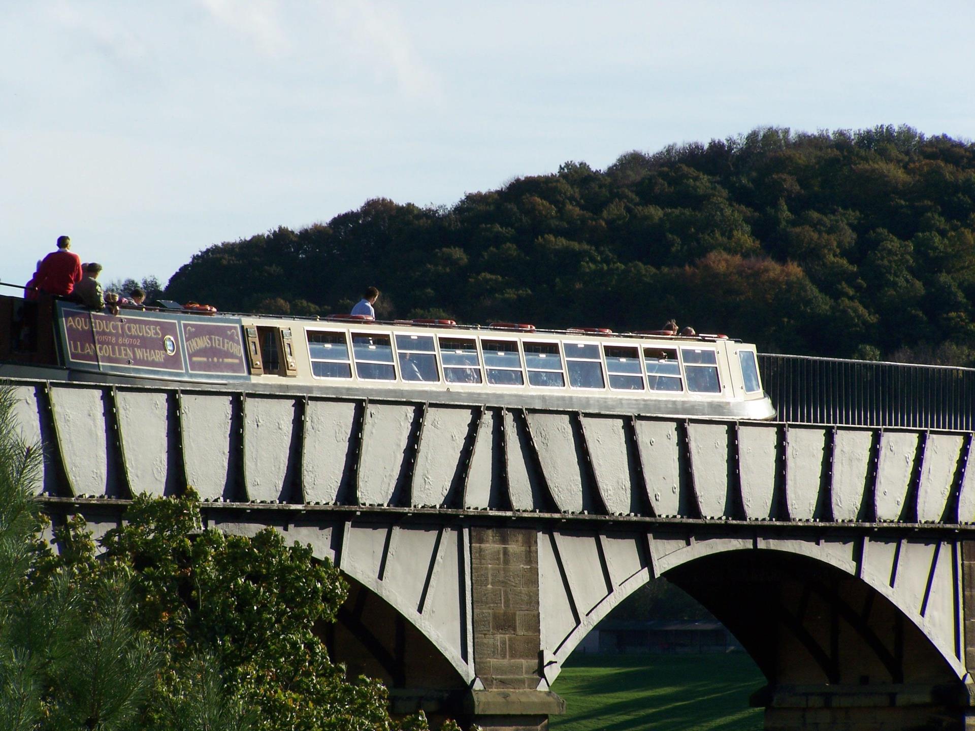 Motor Boat on Aqueduct