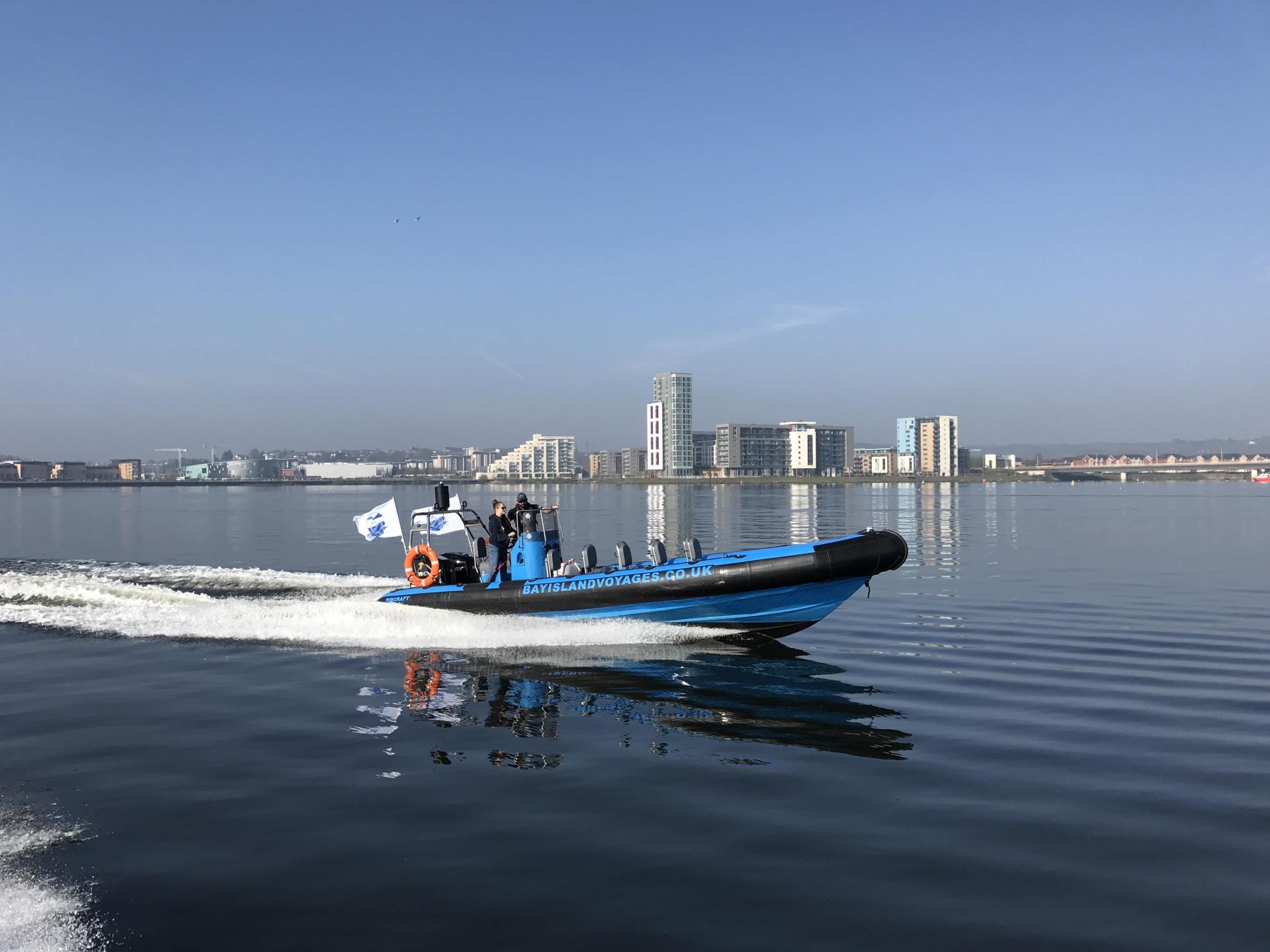 Rib in the Cardiff Bay