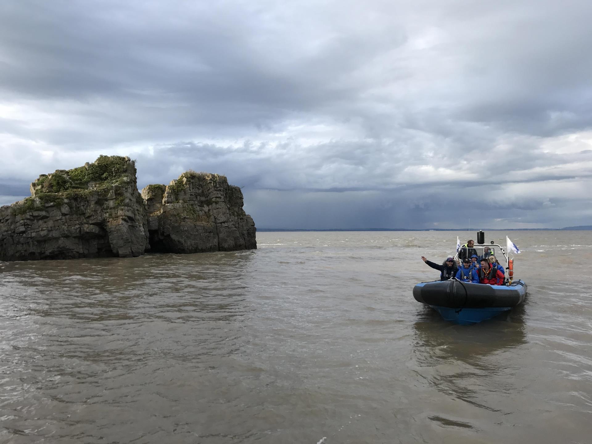 Approaching Flat Holm Island