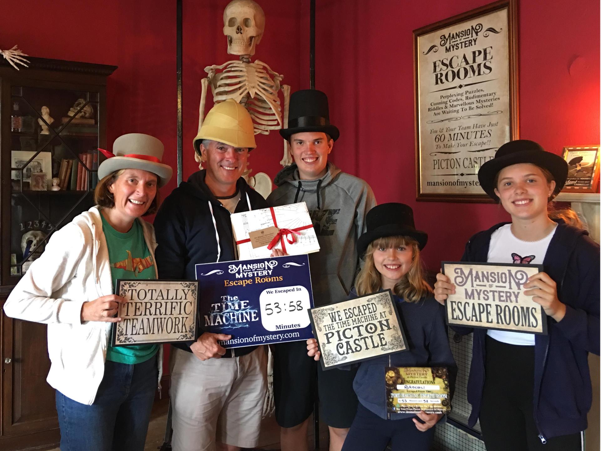 Happy family at Picton's Escape Rooms