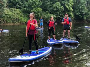 Stand-up paddleboarding River Wye Monmouthshire