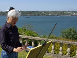 Painting the Milford Haven from the Café’s Garden 