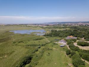 Aerial view of Llanelli Wetland Centre
